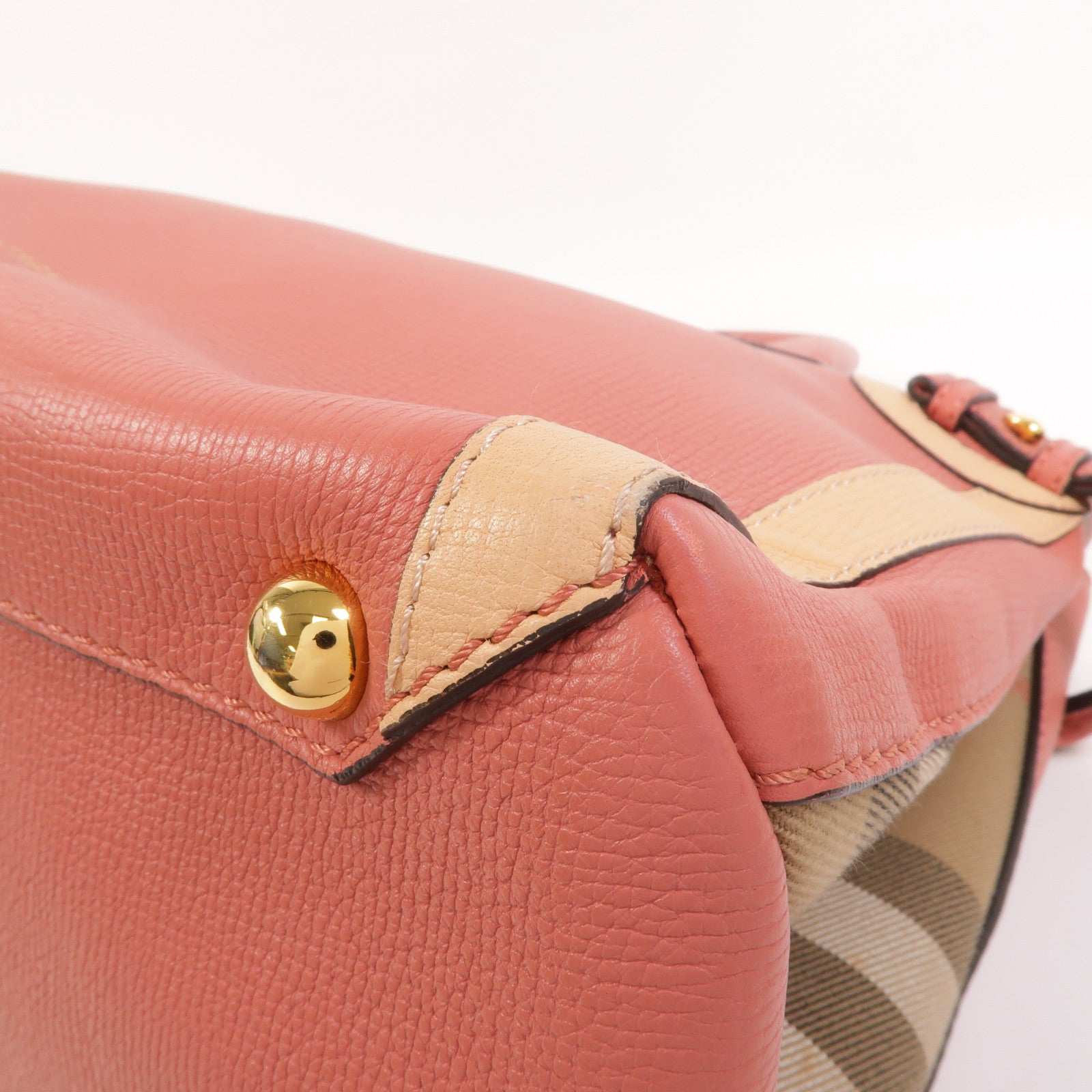 BURBERRY 牛皮皮革Banner Tote Medium手挽肩背兩用袋