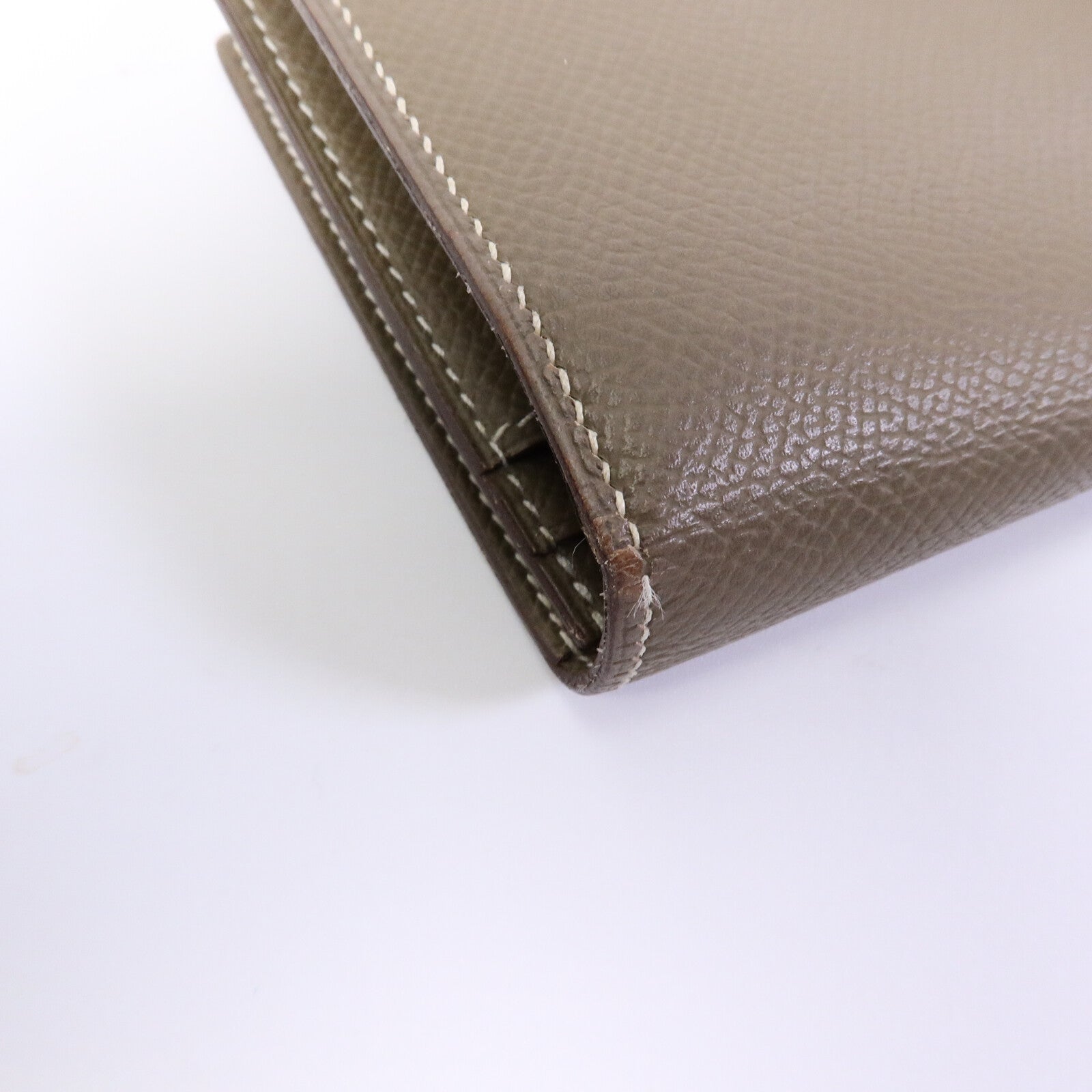 HERMES Epsom皮革Bearn Long Wallet長錢包Etoupe