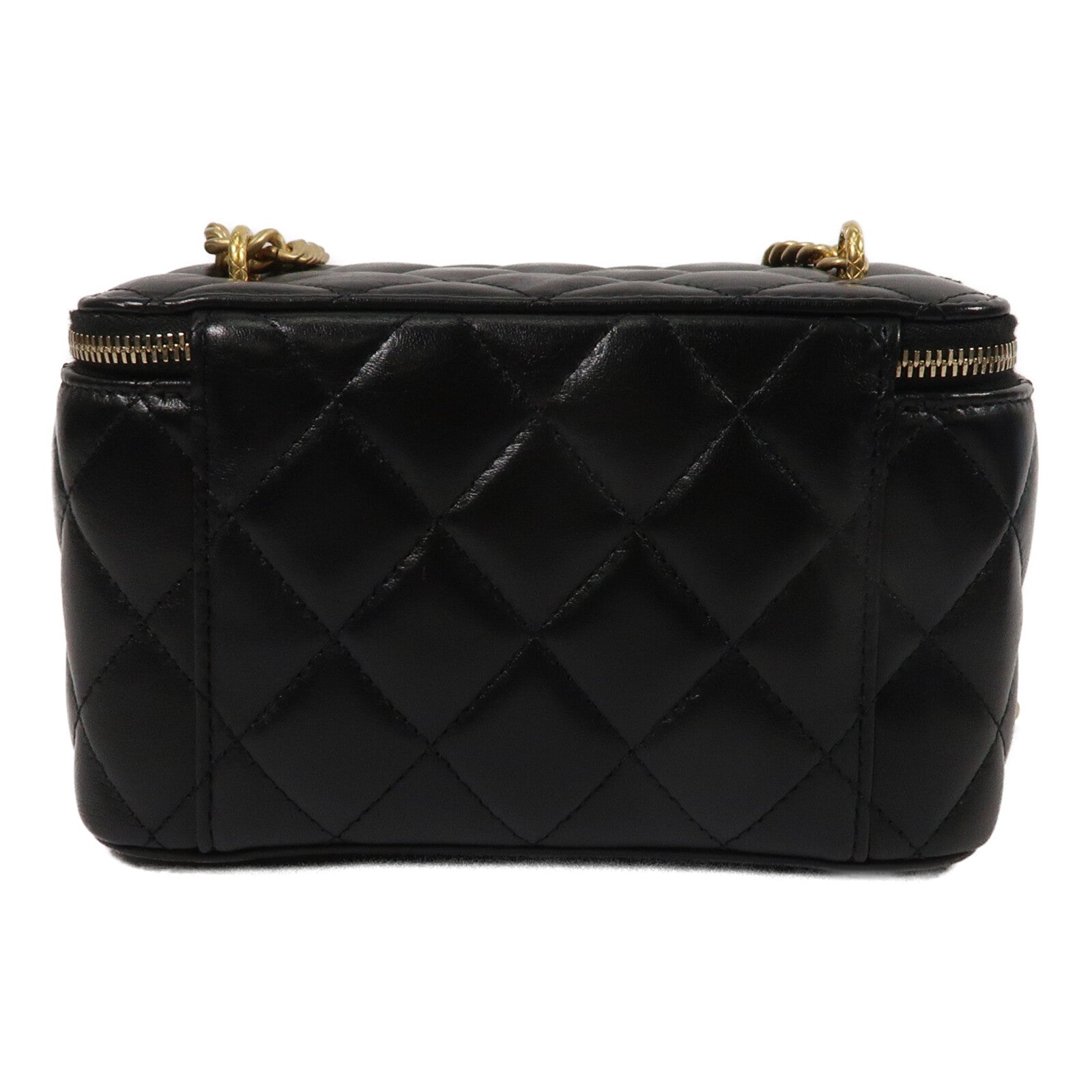CHANEL 羊皮皮革Vanity Case鏈帶肩背袋