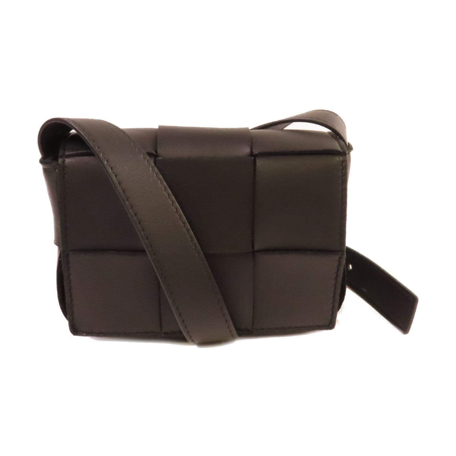 BOTTEGA VENETA 皮革Candy Cassette Shoulder Bag肩背袋黑色
