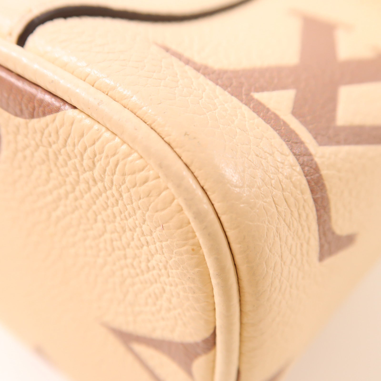 LOUIS VUITTON Monogram Empreinte Vanity PM 2 Way Shoulder金扣手挽肩背兩用袋奶油色