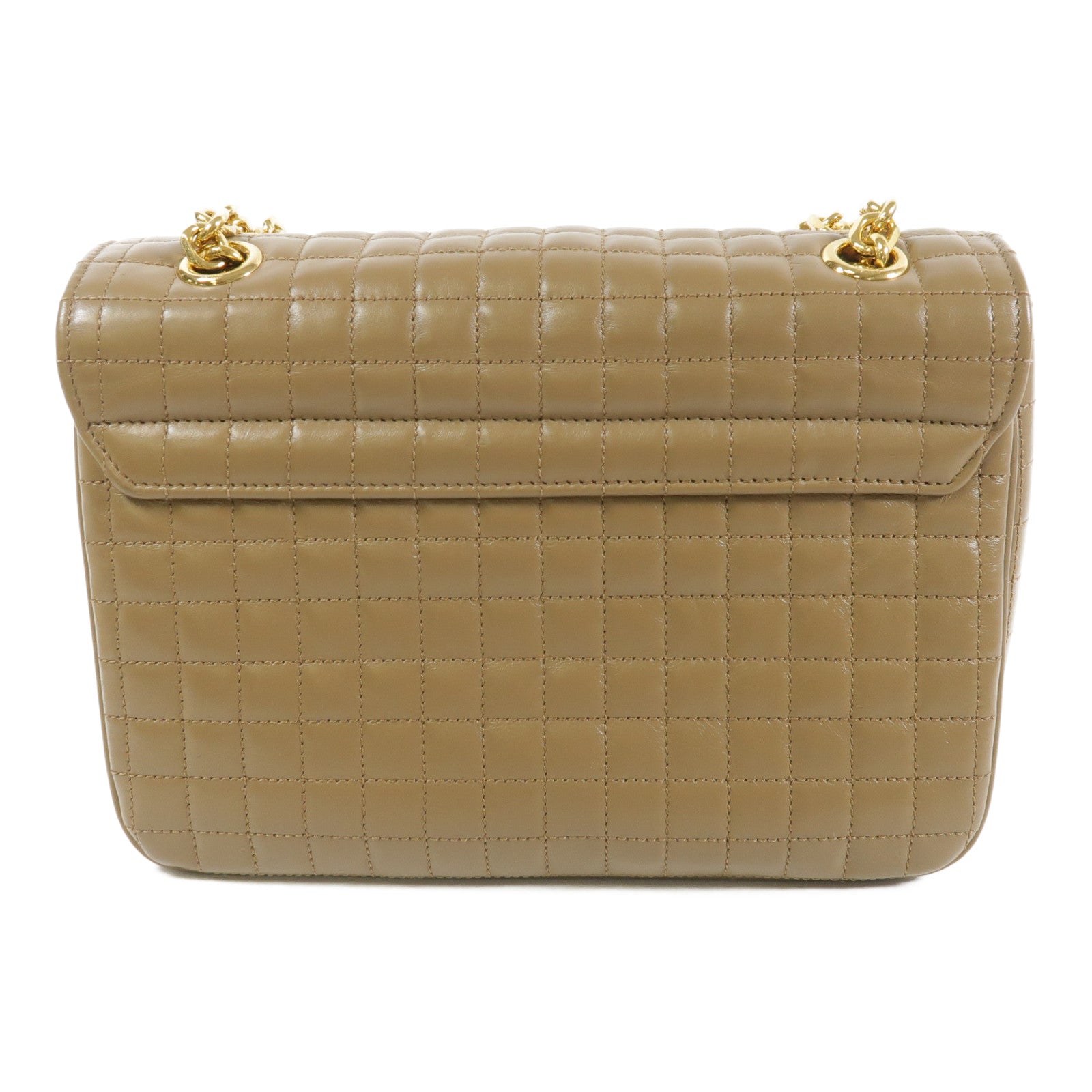 CELINE 牛皮皮革C Bag金扣鏈帶肩背袋