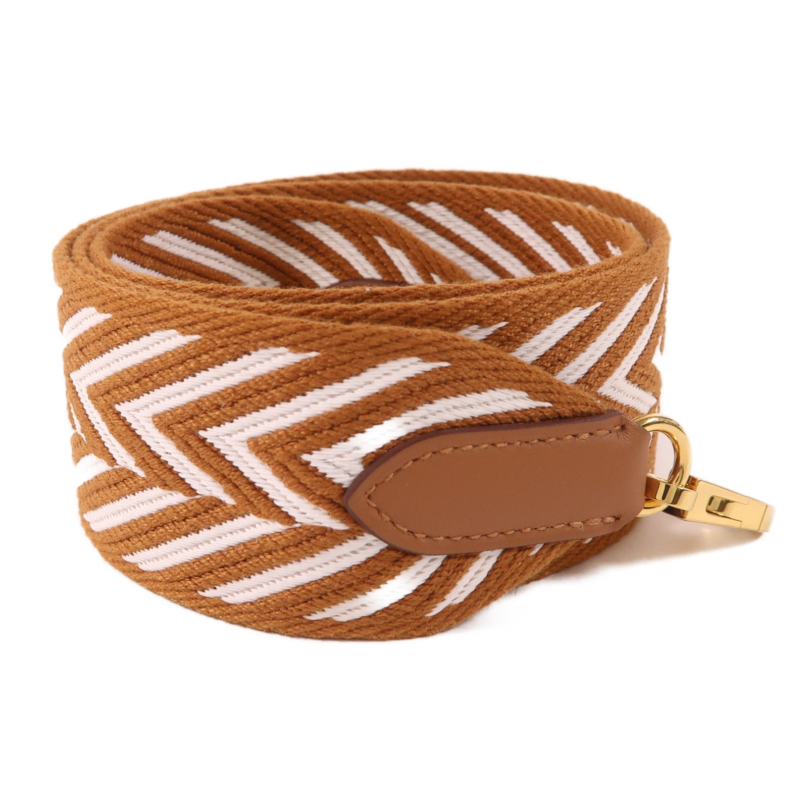 HERMES 帆布Shoulder Strap金扣肩背帶