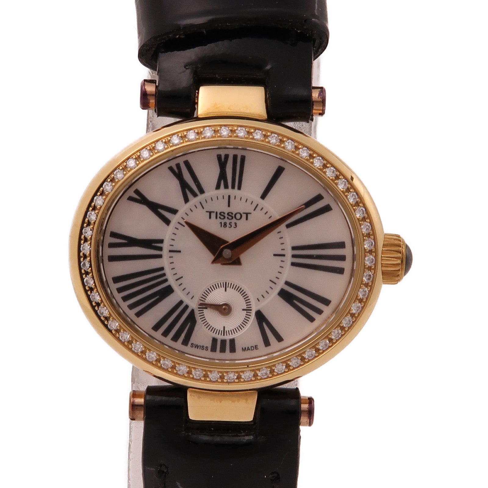 TISSOT Glamorous 18K玫瑰金手錶石英機芯珍珠母色