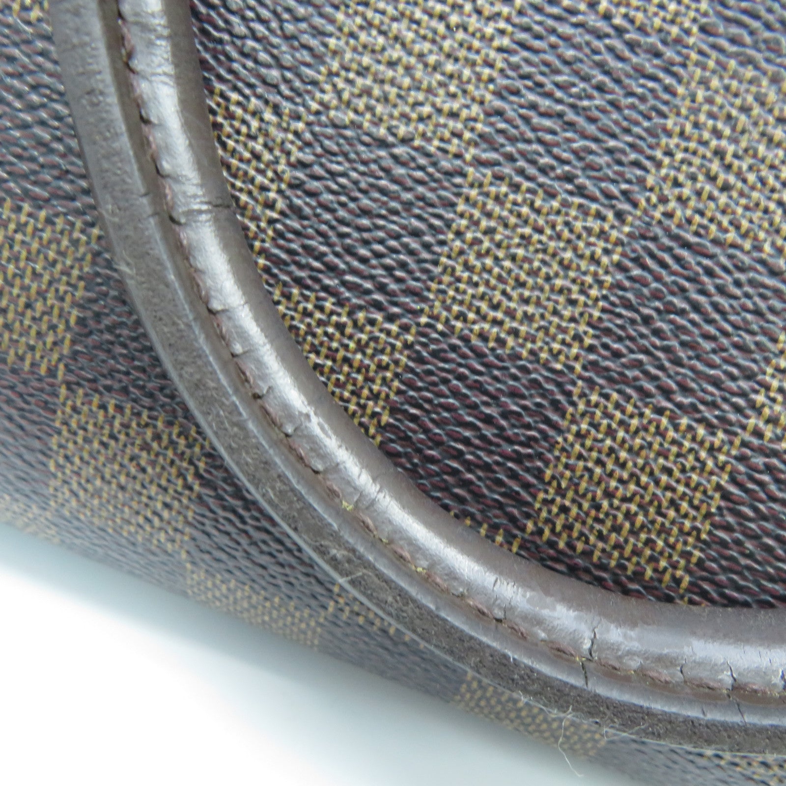 LOUIS VUITTON Damier Rivera MM金扣手挽袋啡色