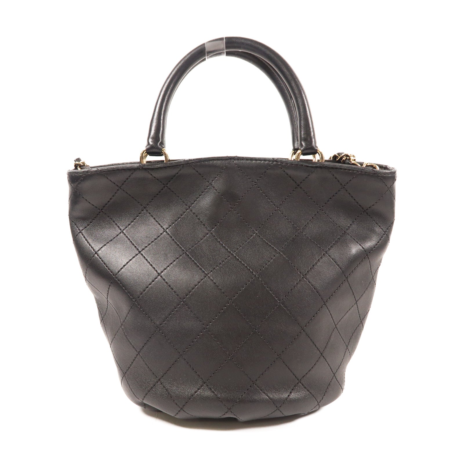 CHANEL 【激減優惠】牛皮皮革2 Way Shoulder金扣手挽肩背兩用袋