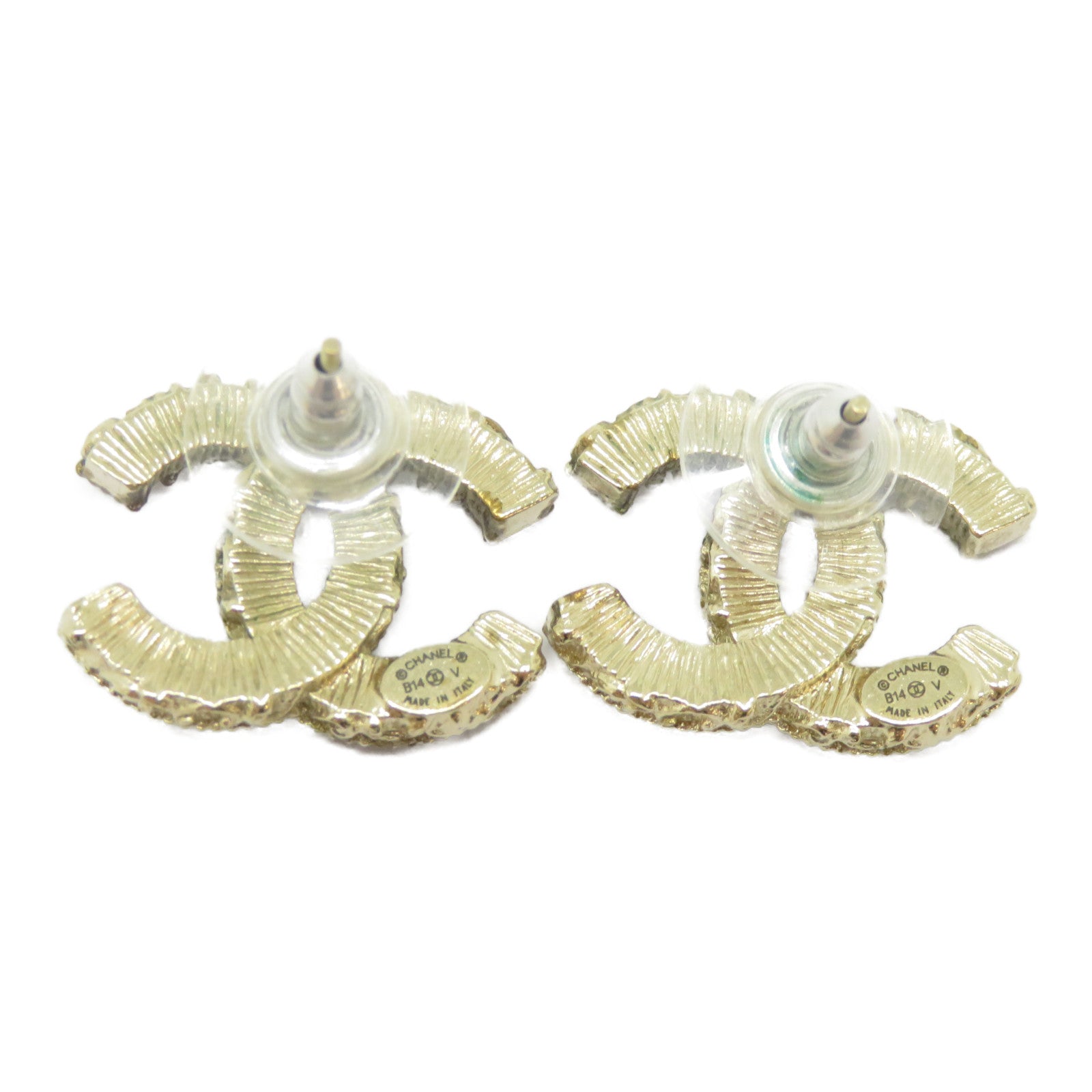 CHANEL 金屬Earrings耳環金色/黑色