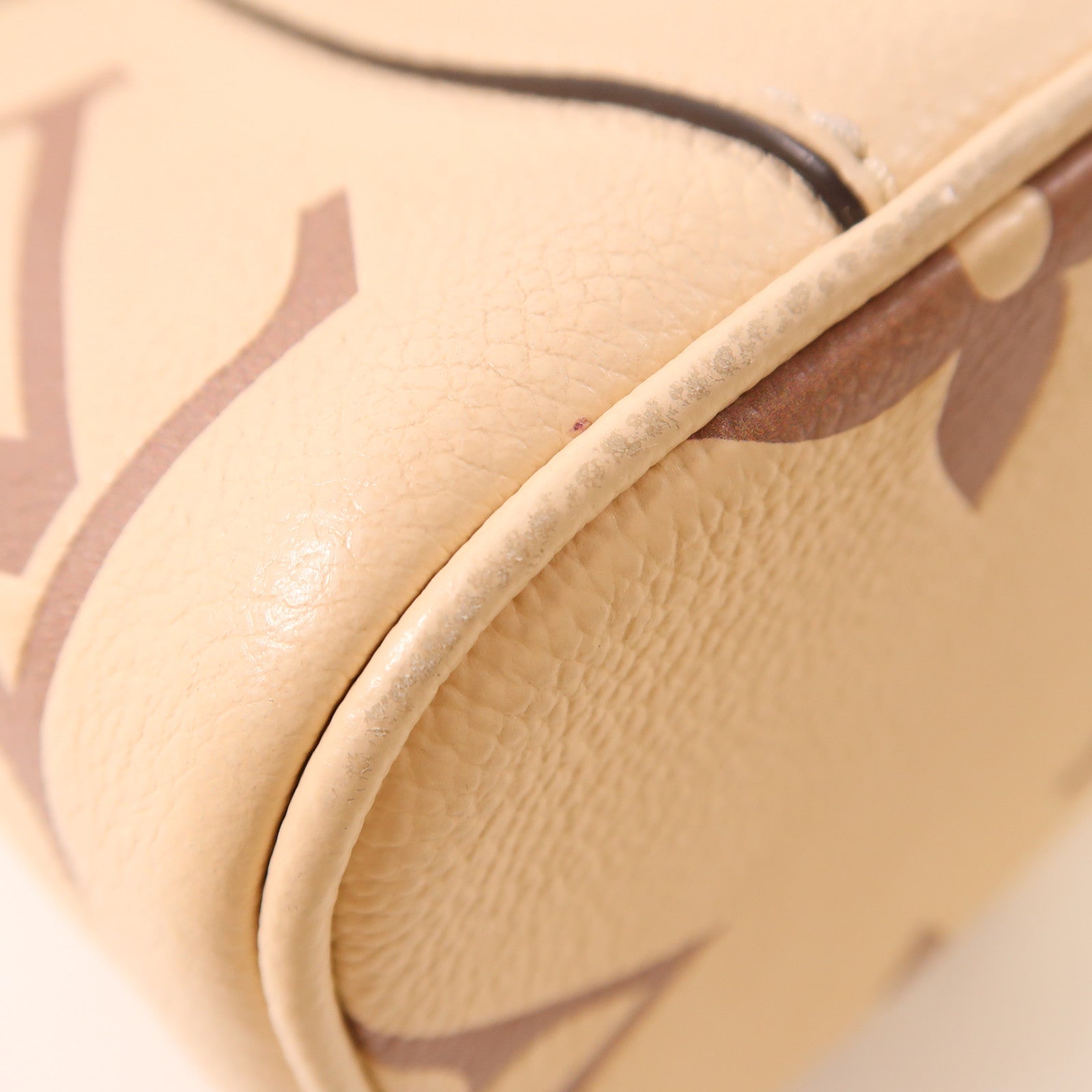 LOUIS VUITTON Monogram Empreinte Vanity PM 2 Way Shoulder金扣手挽肩背兩用袋奶油色