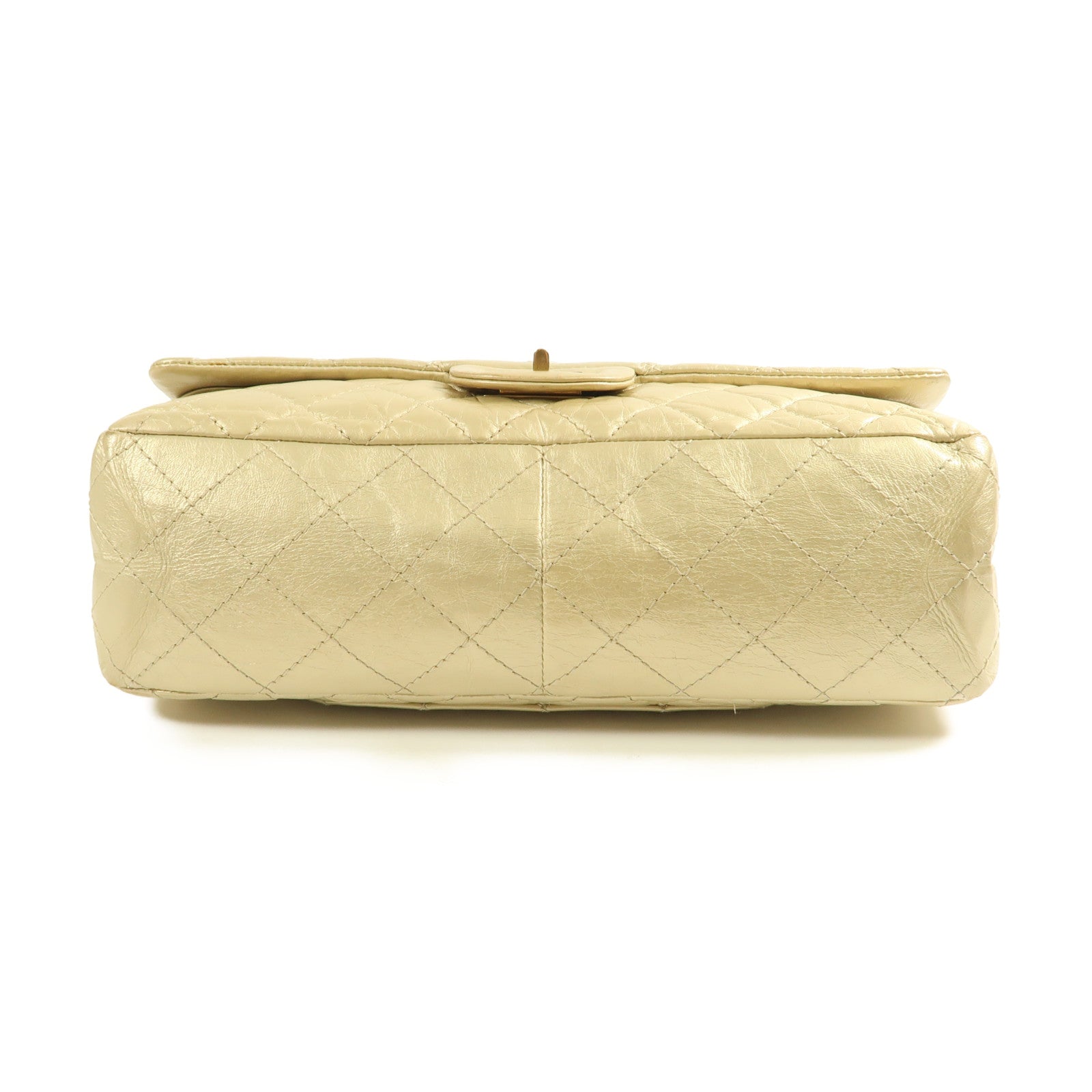 CHANEL CC GHW Jumbo 2.55 Chain Shoulder Bag Calfskin Leather Gold