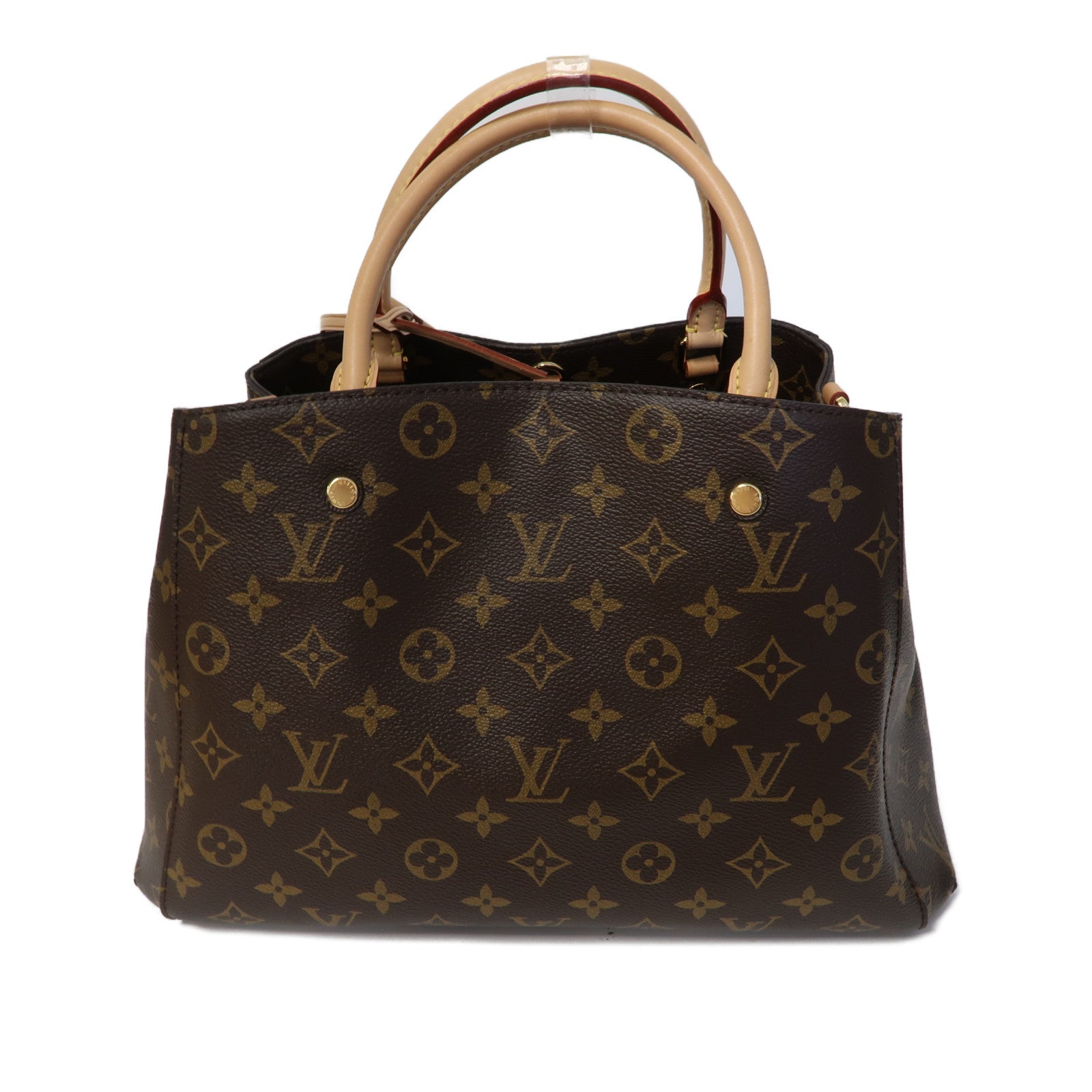 LOUIS VUITTON Monogram Montaigne金扣手挽肩背兩用袋啡色