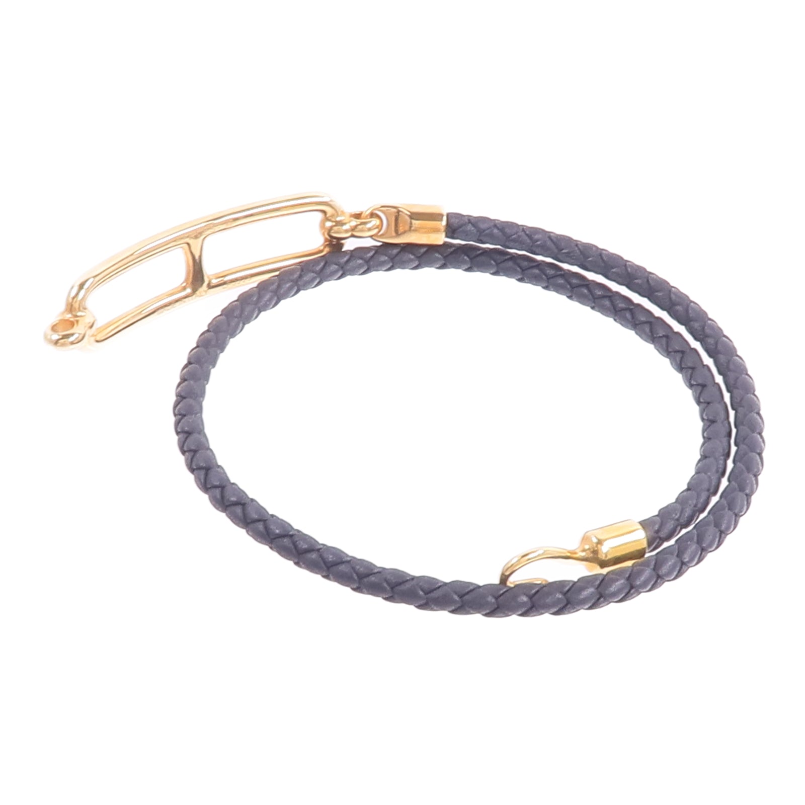 HERMES Swift皮革Roulis Double Tour Bracelet手帶Noir