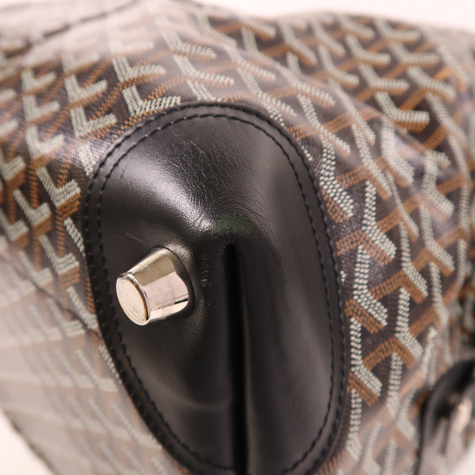 GOYARD 塗層帆布Travel/Boston Bag銀扣波士頓包
