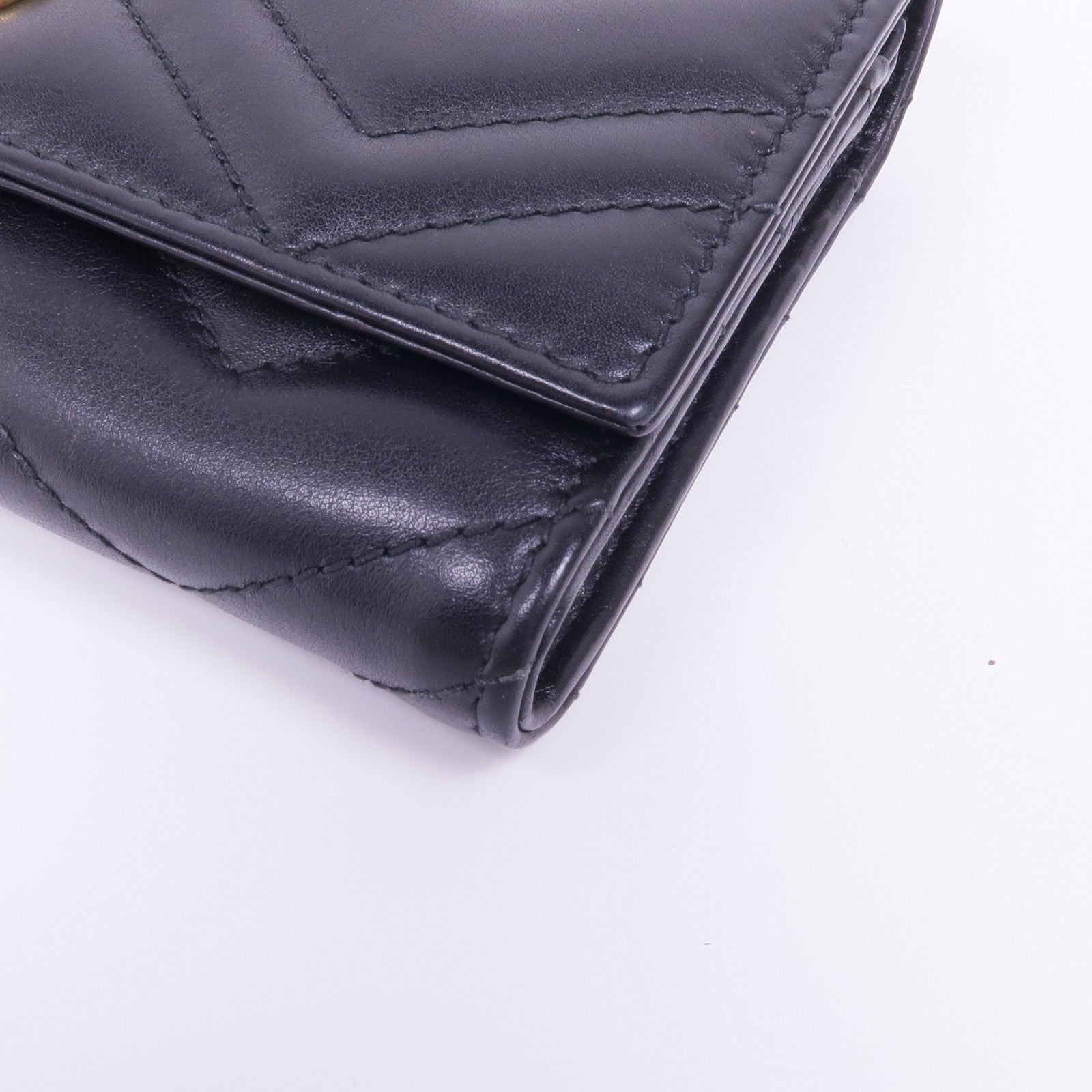 GUCCI 牛皮皮革Marmont Long Wallet金扣長錢包