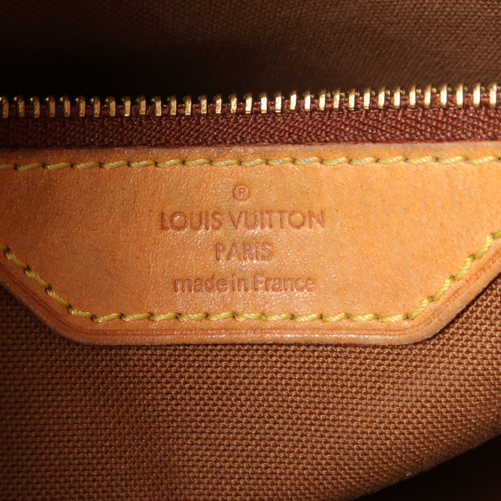 LOUIS VUITTON Monogram Batignolles金扣肩背袋棕色