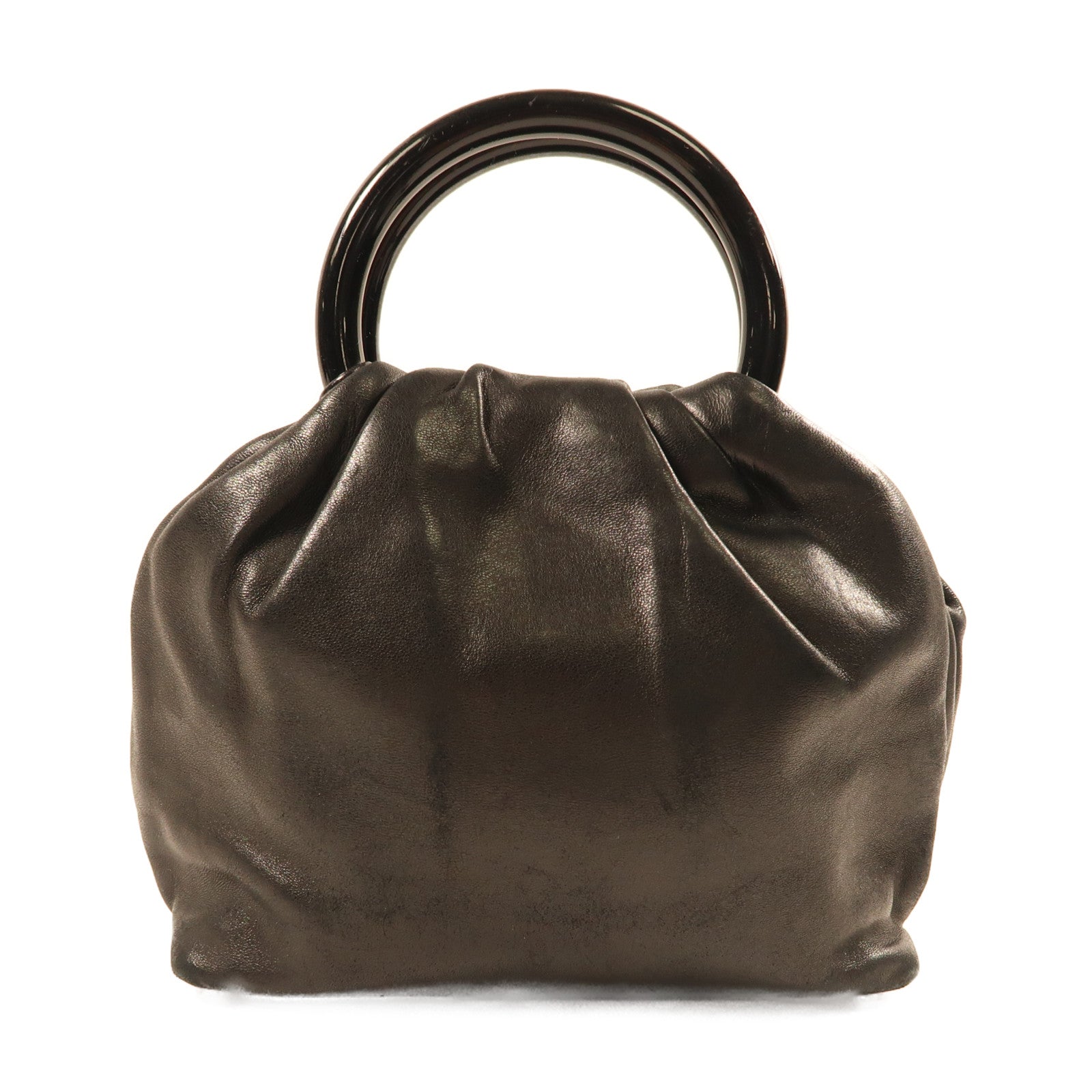 CHANEL 羊皮皮革Hand Bag金扣手挽袋黑色