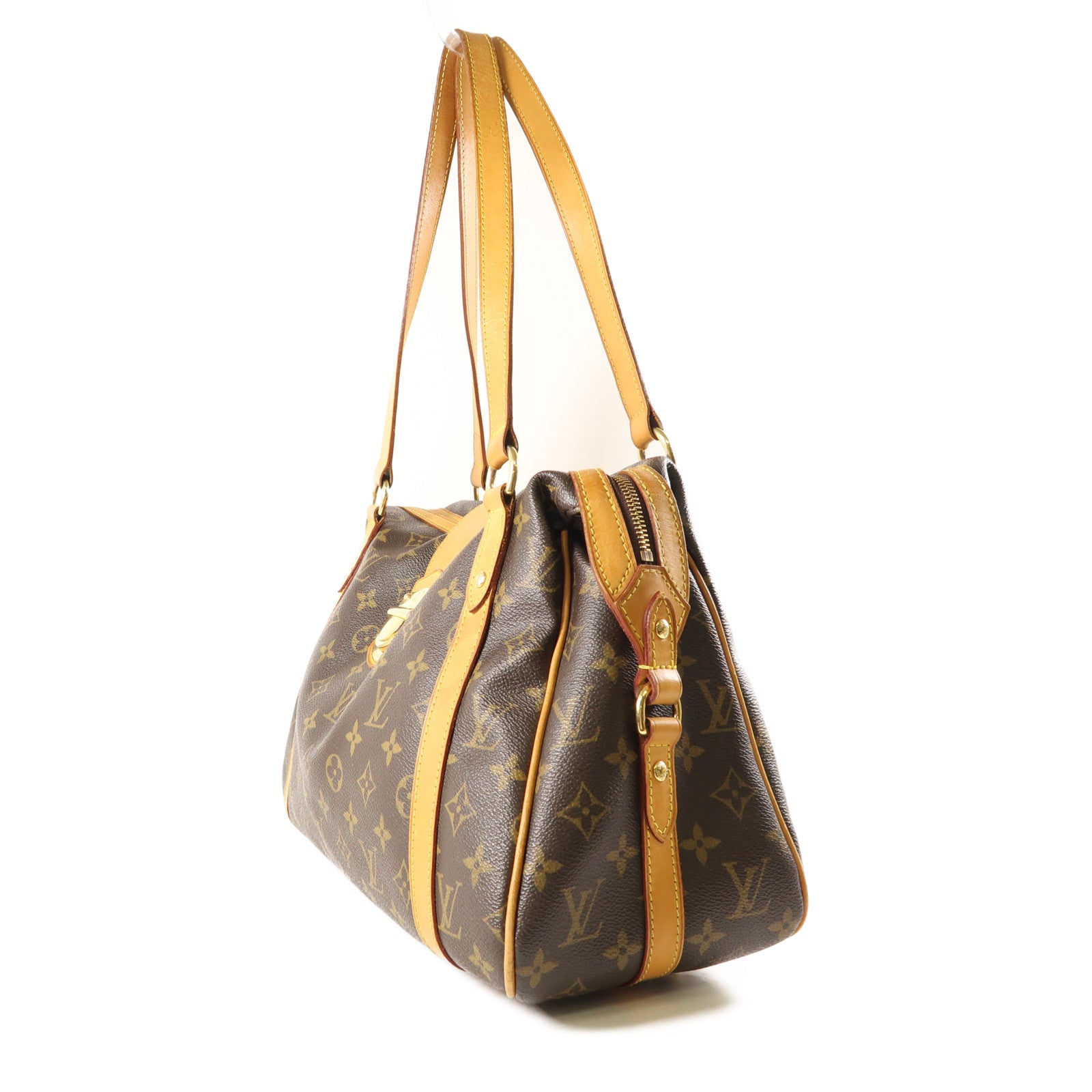 LOUIS VUITTON Monogram Stresa PM肩背袋棕色