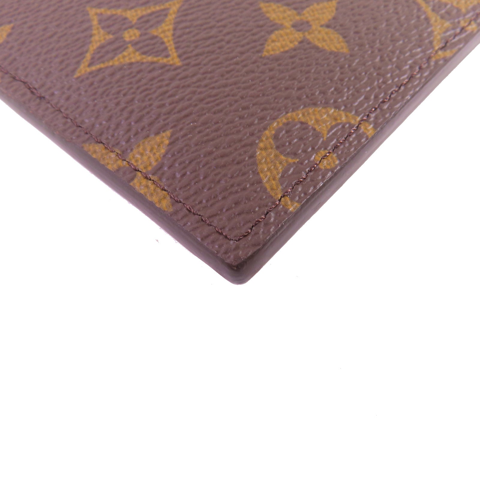LOUIS VUITTON Monogram/牛皮皮革Slim Purse金扣拉鏈長錢包啡色/黑色