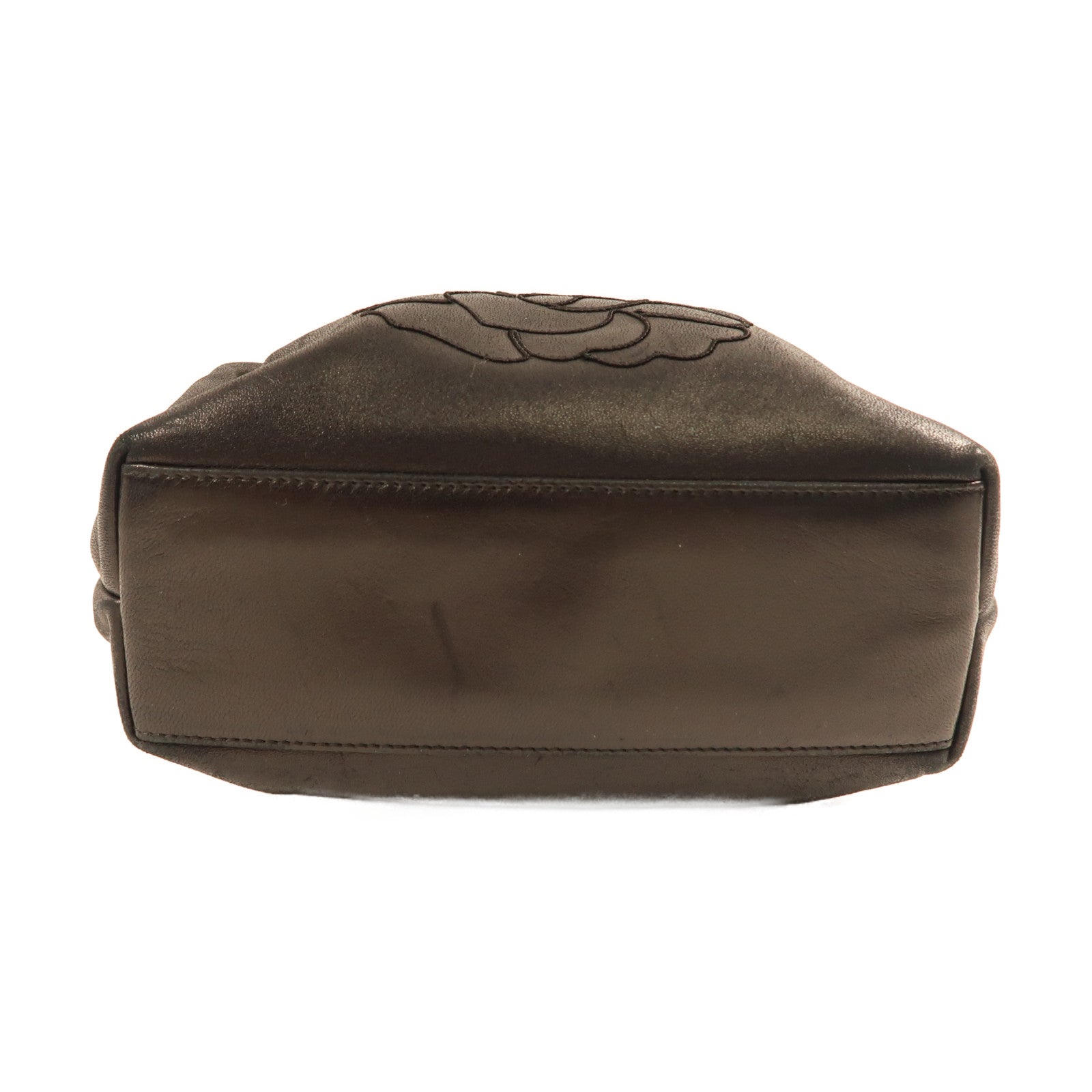 CHANEL 羊皮皮革Hand Bag金扣手挽袋黑色
