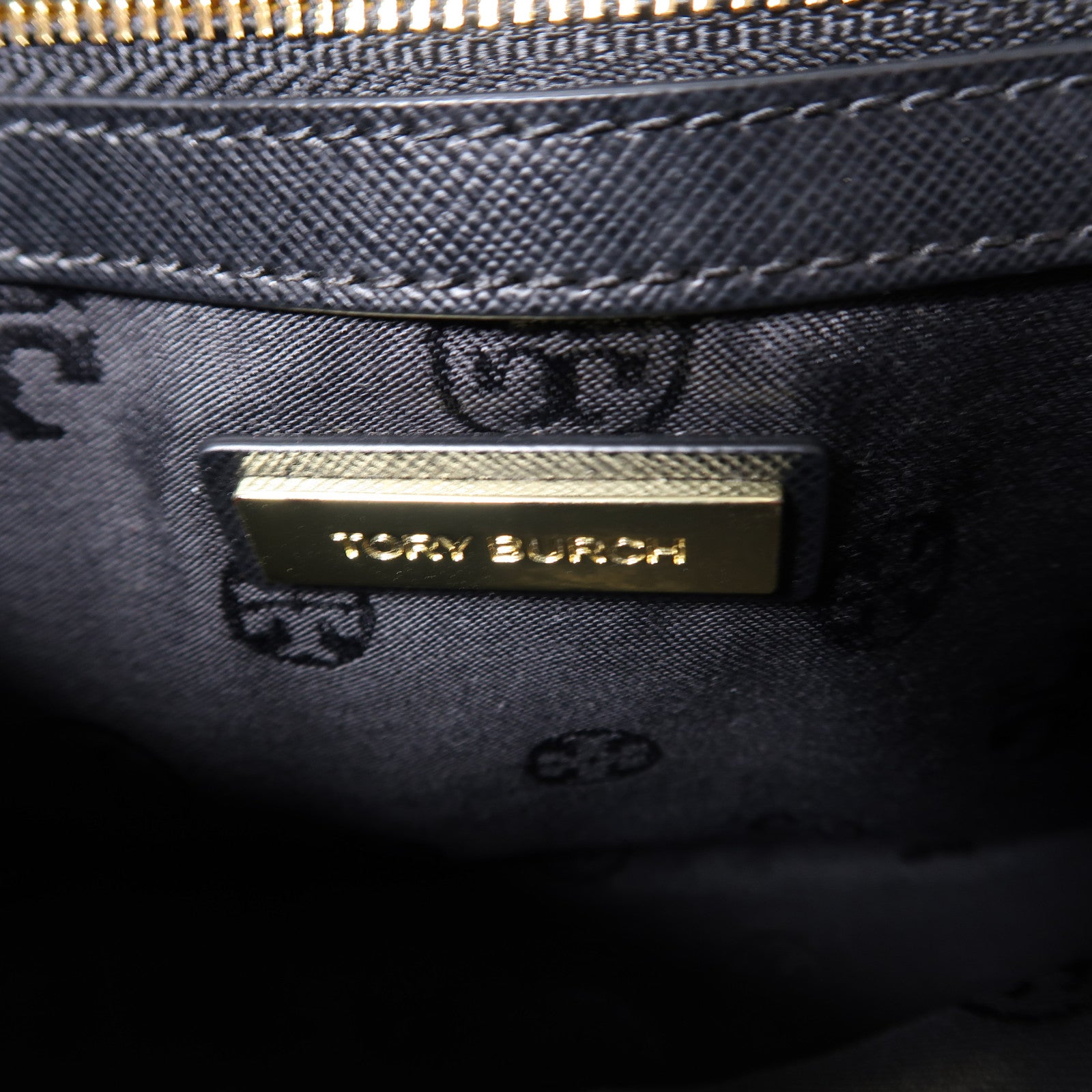 Tory Burch 皮革Chain Shoulder銀扣鏈帶肩背袋黑色