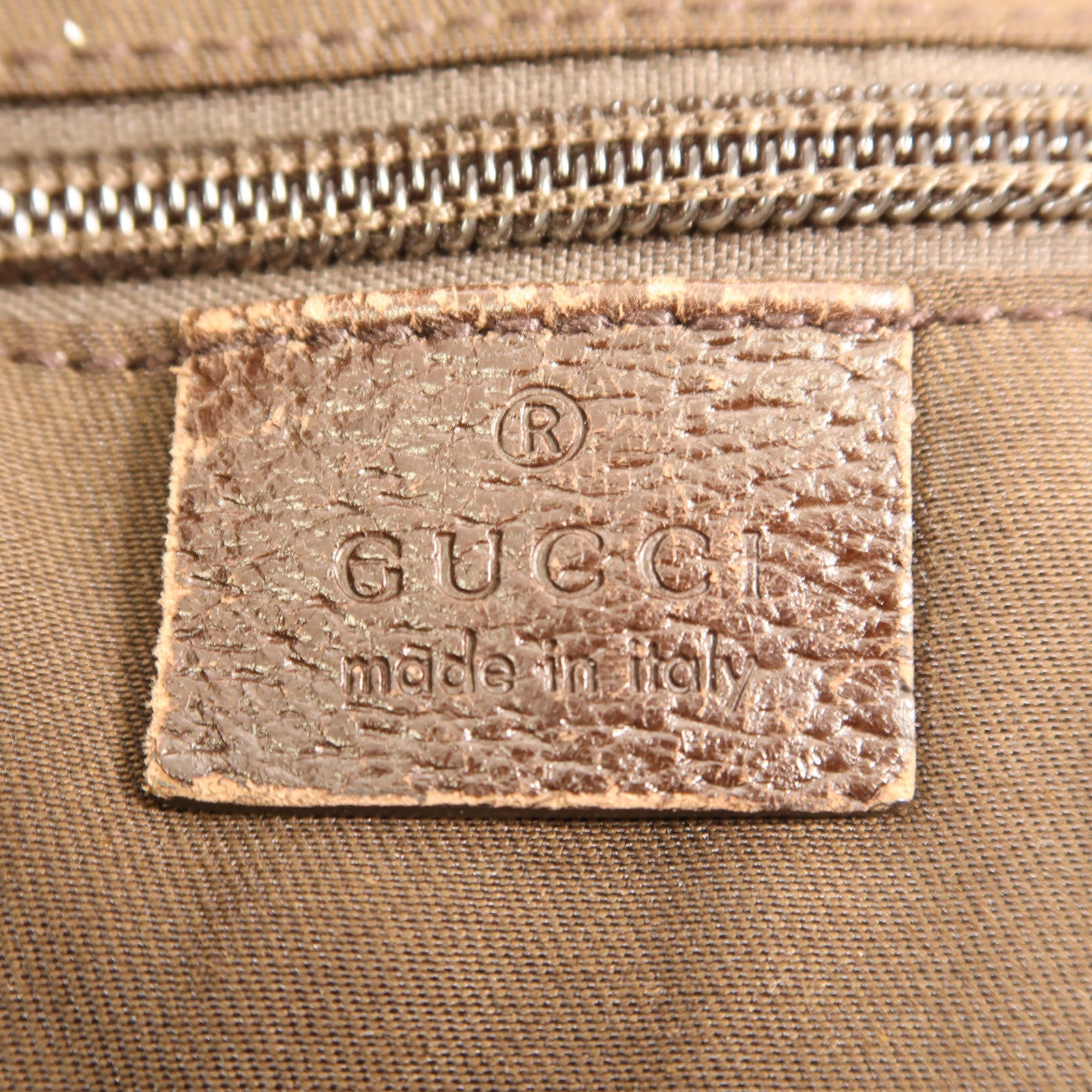 GUCCI 帆布Shoulder Tote銀扣肩背袋/手挽袋
