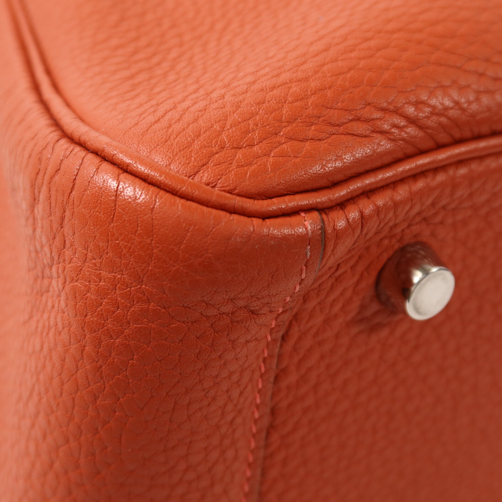 HERMES Togo皮革Lindy 30銀扣手挽肩背兩用袋Capucine