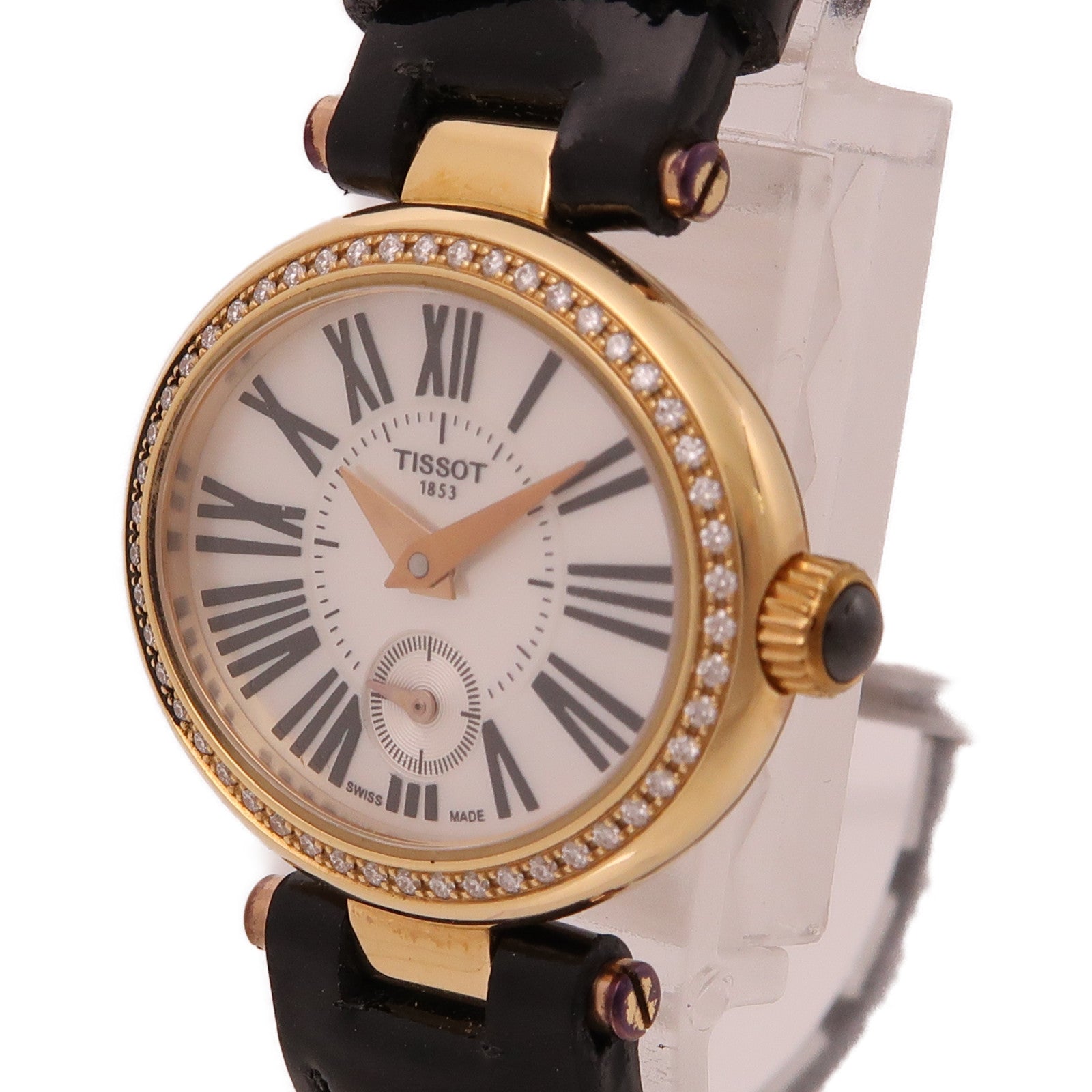 TISSOT Glamorous 18K玫瑰金手錶石英機芯珍珠母色