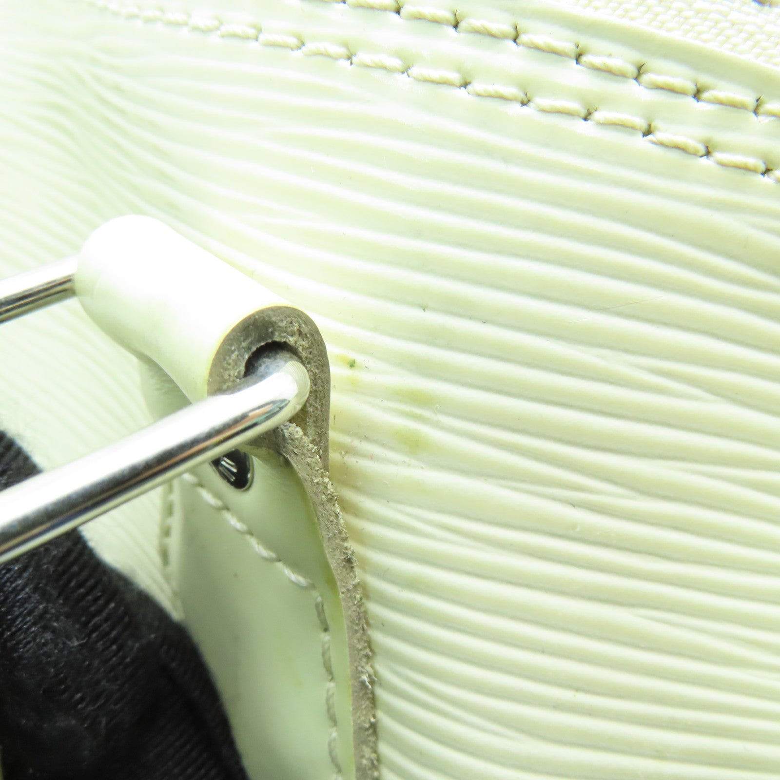LOUIS VUITTON Epi Speedy 30銀扣手挽袋白色