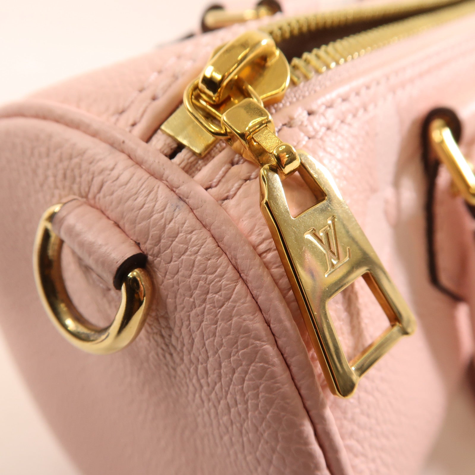 LOUIS VUITTON Mono Empreinte Papillon BB金扣手挽肩背兩用袋粉紅色