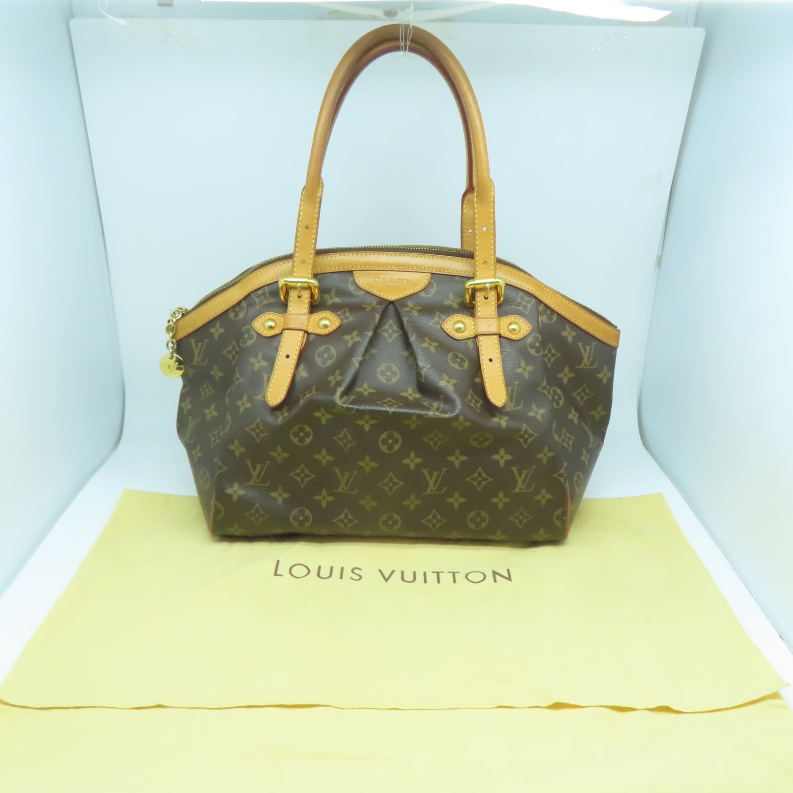 LOUIS VUITTON 【清倉大減價】Monogram Tivoli GM金扣肩背袋啡色