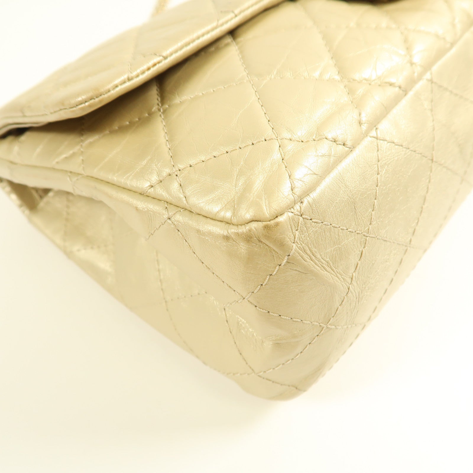 CHANEL 牛皮皮革Jumbo 2.55金扣鏈帶肩背袋