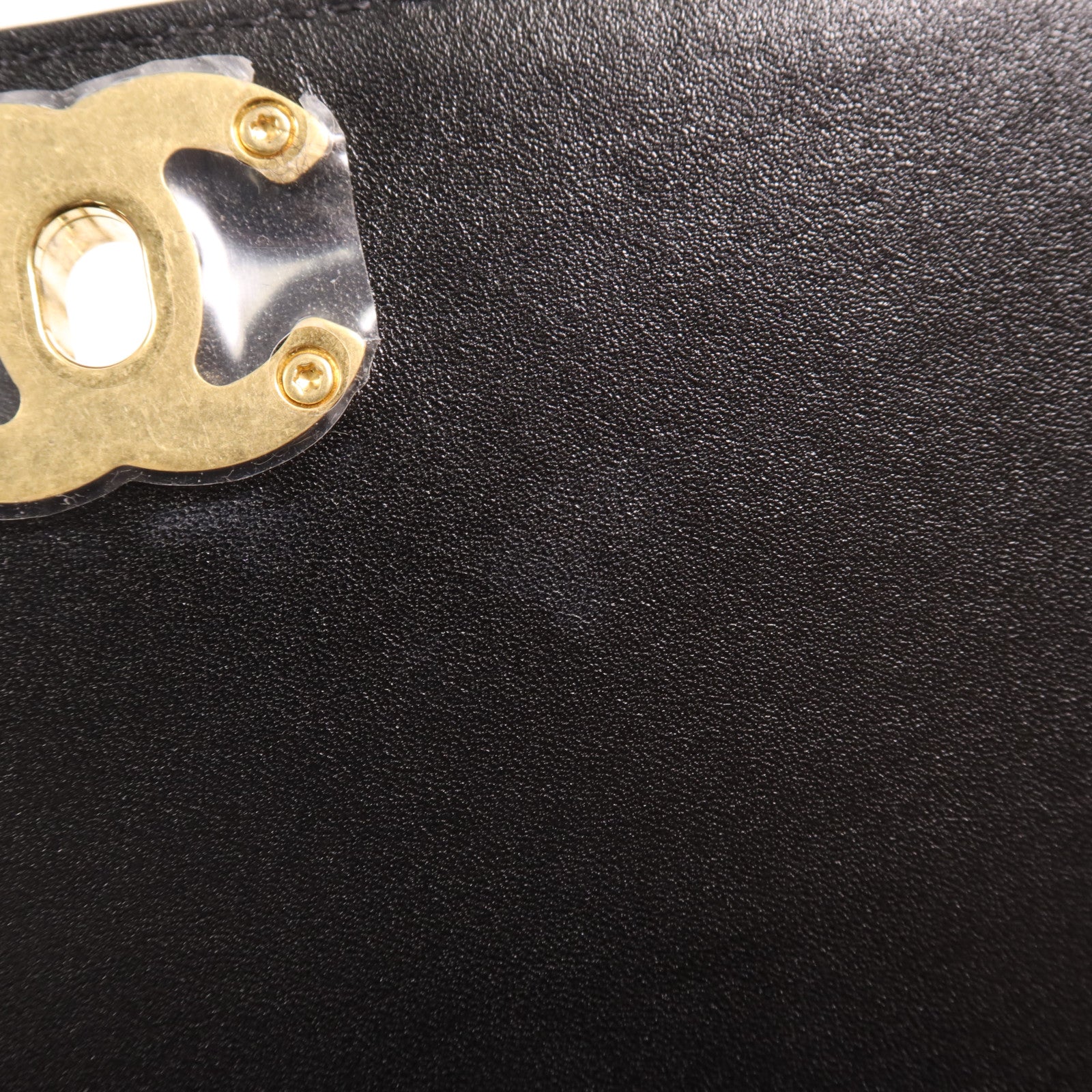 CHANEL 牛皮皮革Chain Shoulder金扣手挽肩背兩用袋