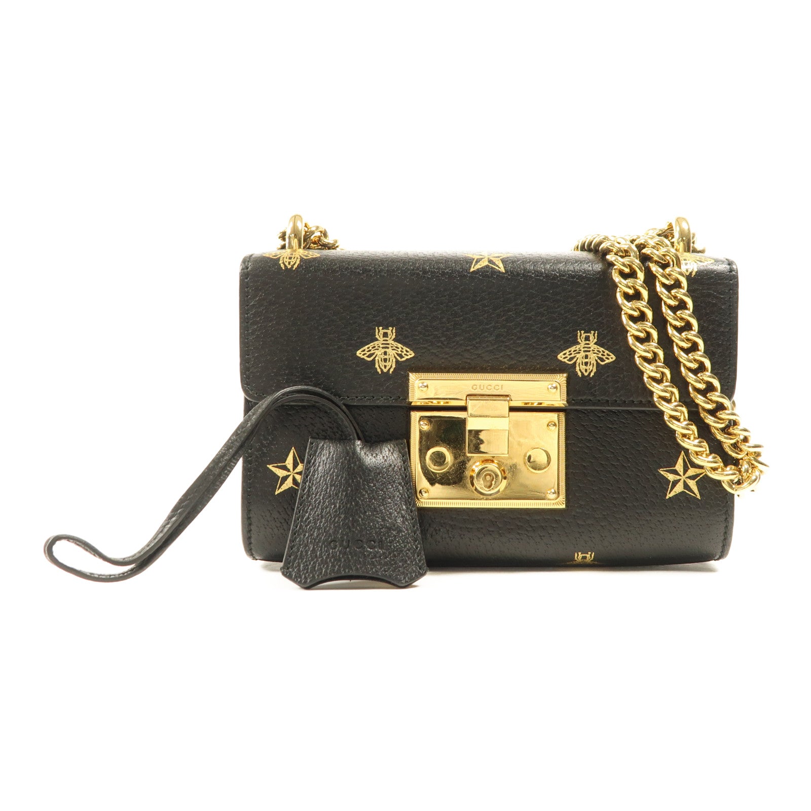GUCCI 【激減優惠】皮革Shoulder Bag金扣鏈帶肩背袋