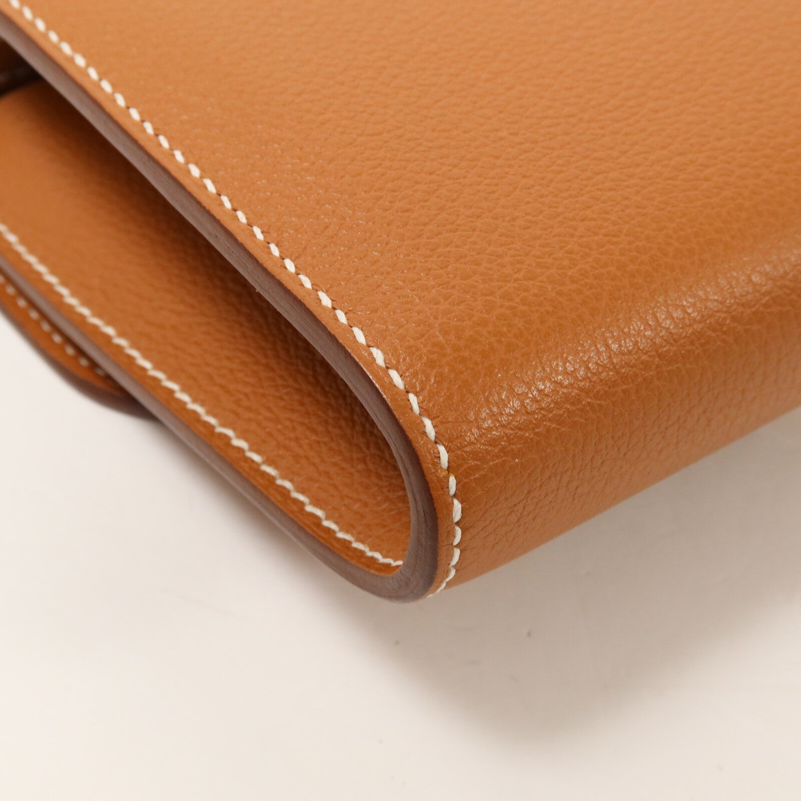 HERMES Evercolor皮革Constance To Go肩背袋Gold