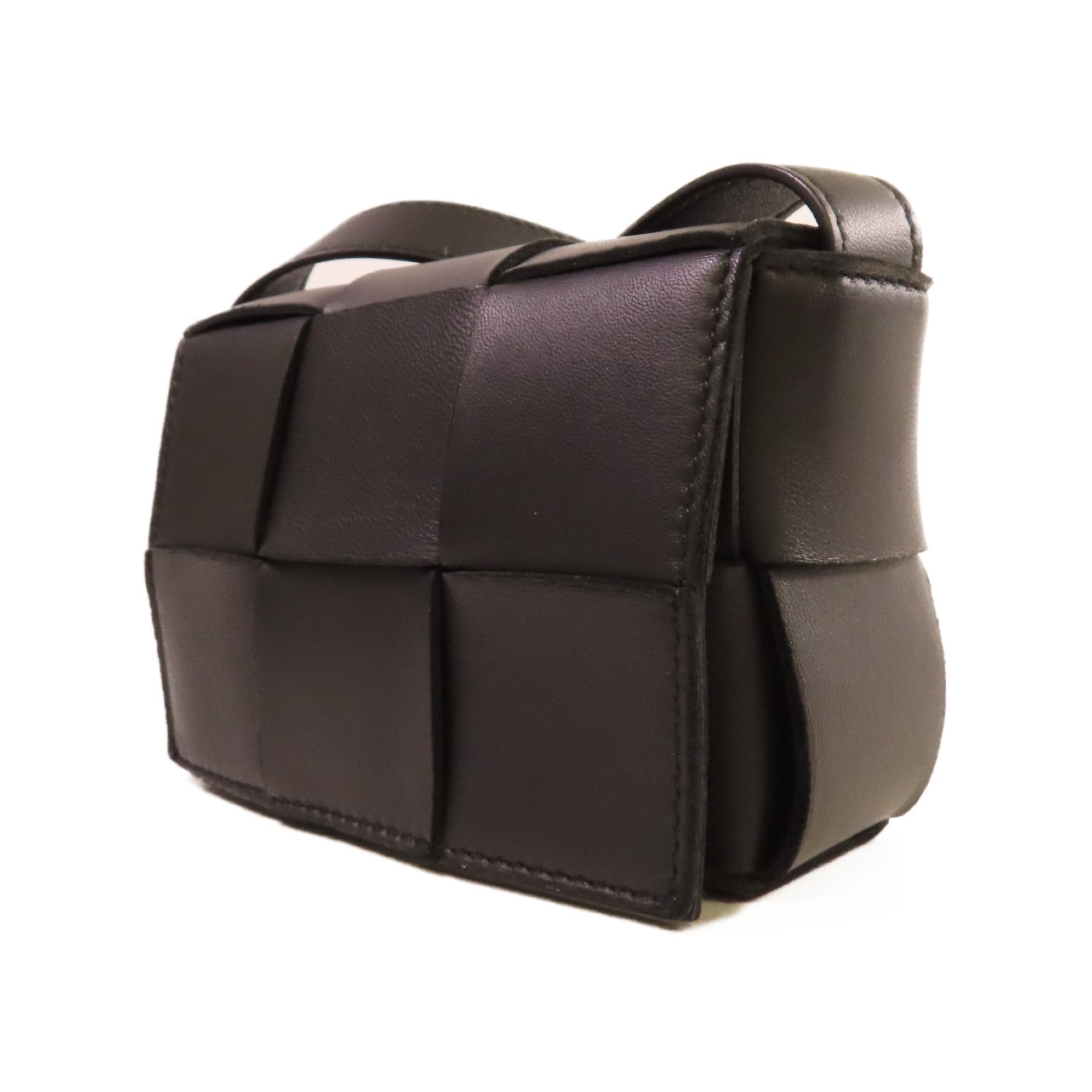 BOTTEGA VENETA 皮革Candy Cassette Shoulder Bag肩背袋黑色