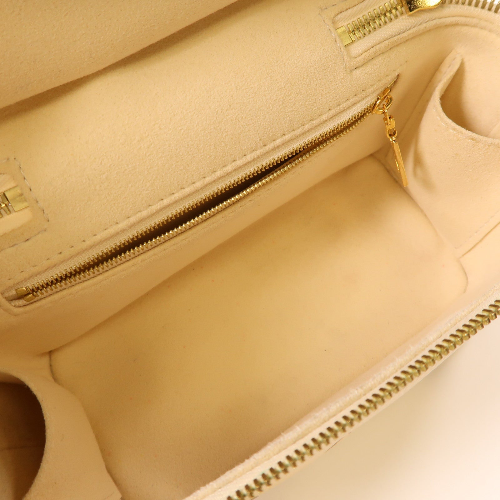 LOUIS VUITTON Monogram Empreinte Vanity PM 2 Way Shoulder金扣手挽肩背兩用袋奶油色