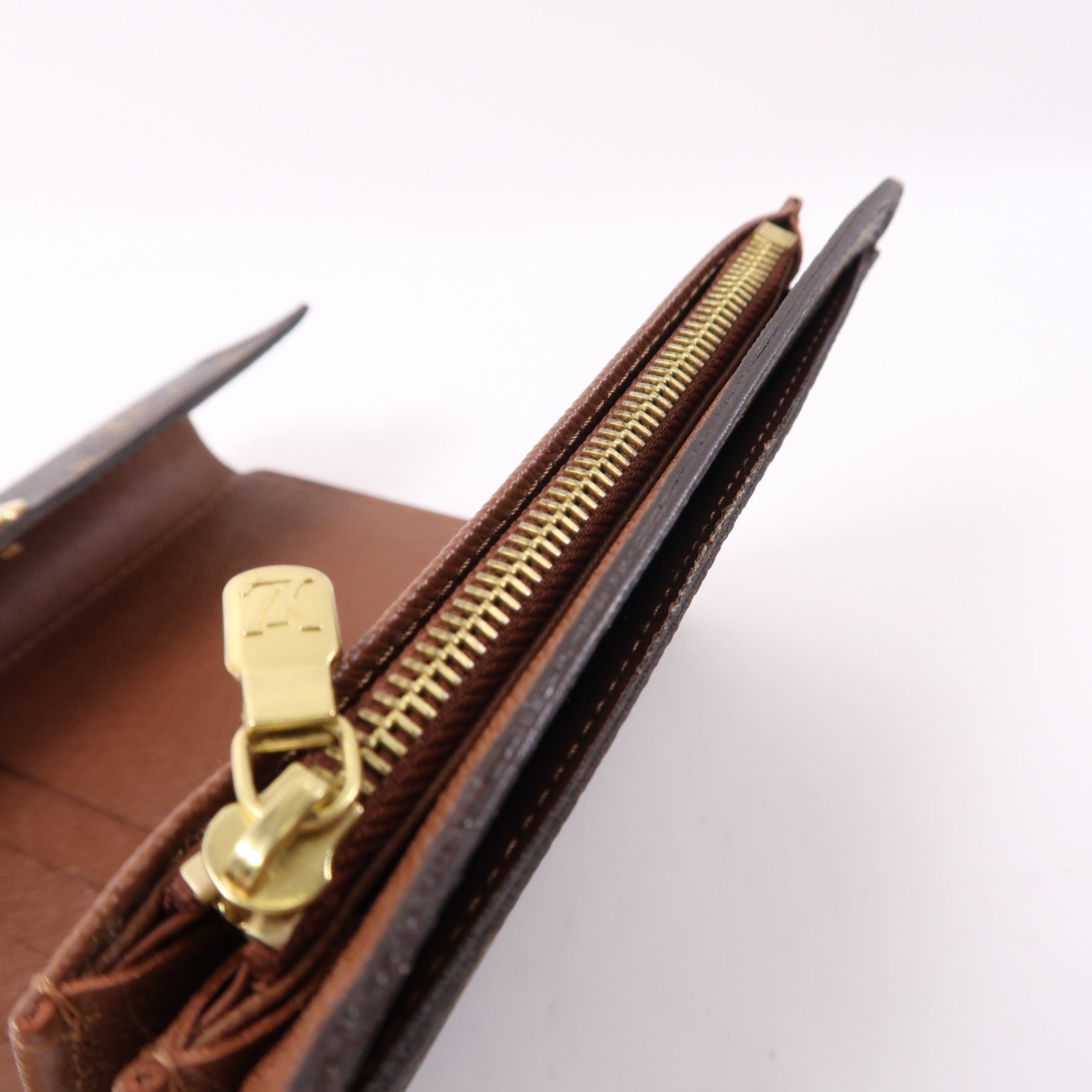 LOUIS VUITTON Monogram Portefeuille Alexandra金扣錢包啡色