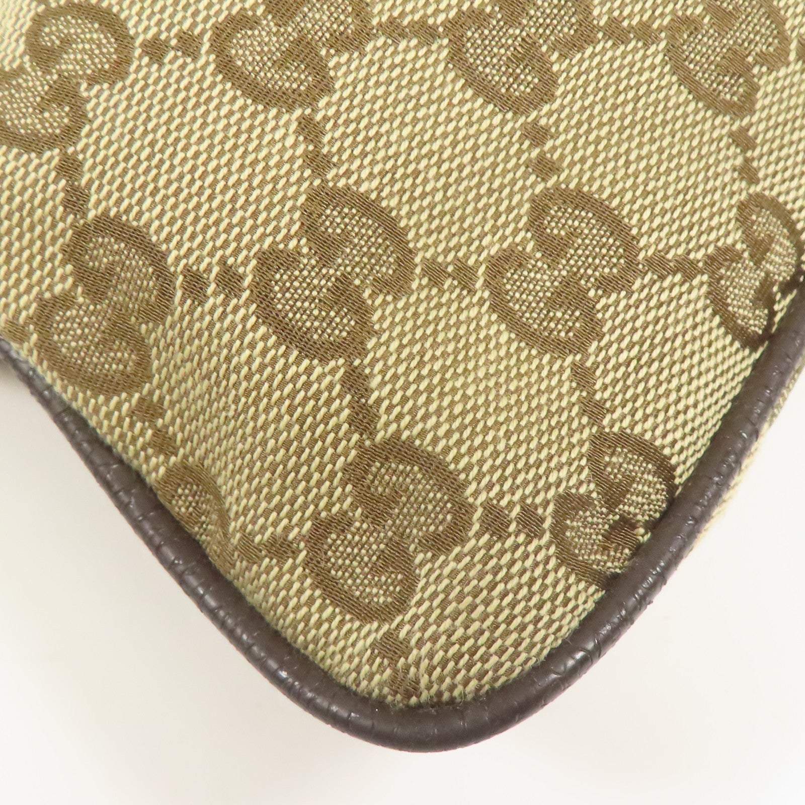 GUCCI 帆布Shoulder Bag銀扣肩背袋