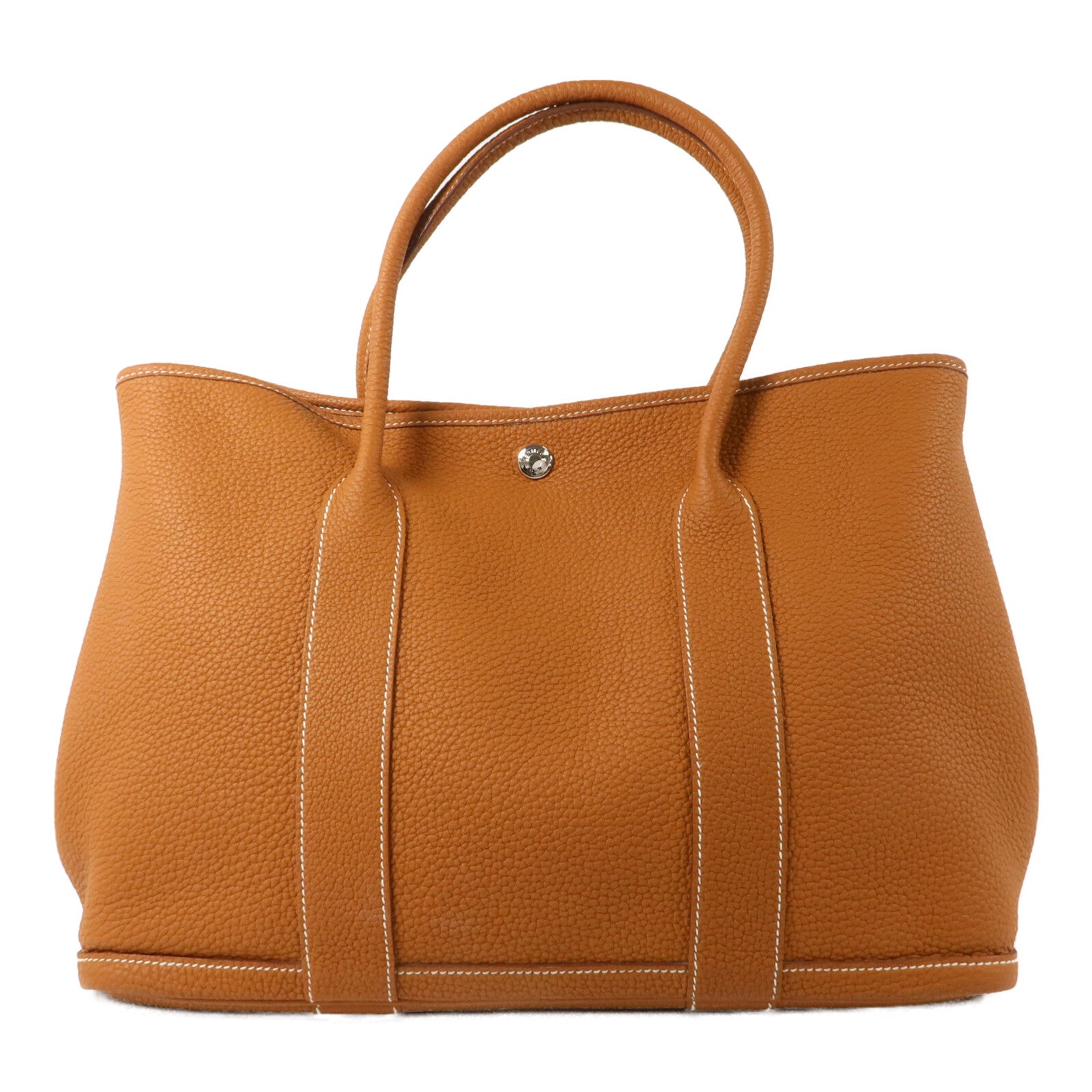 HERMES Negonda皮革Garden Party PM手挽袋Gold