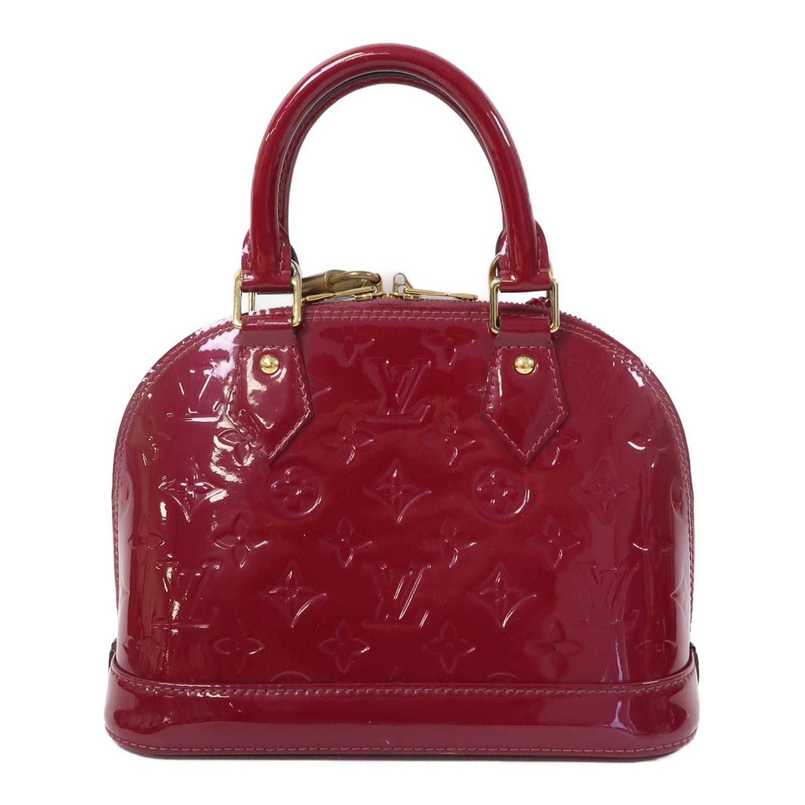 LOUIS VUITTON Vernis Alma BB金扣手挽肩背兩用袋紅色