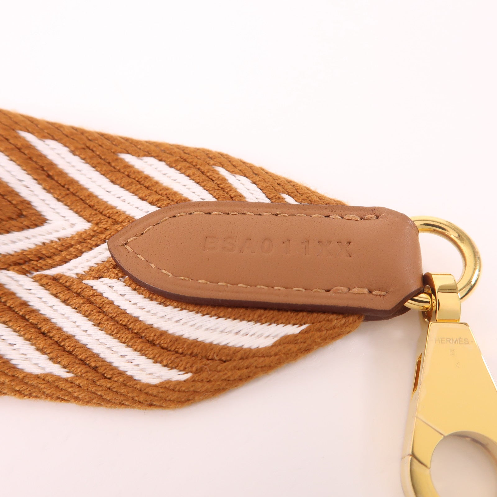 HERMES 帆布Shoulder Strap金扣肩背帶