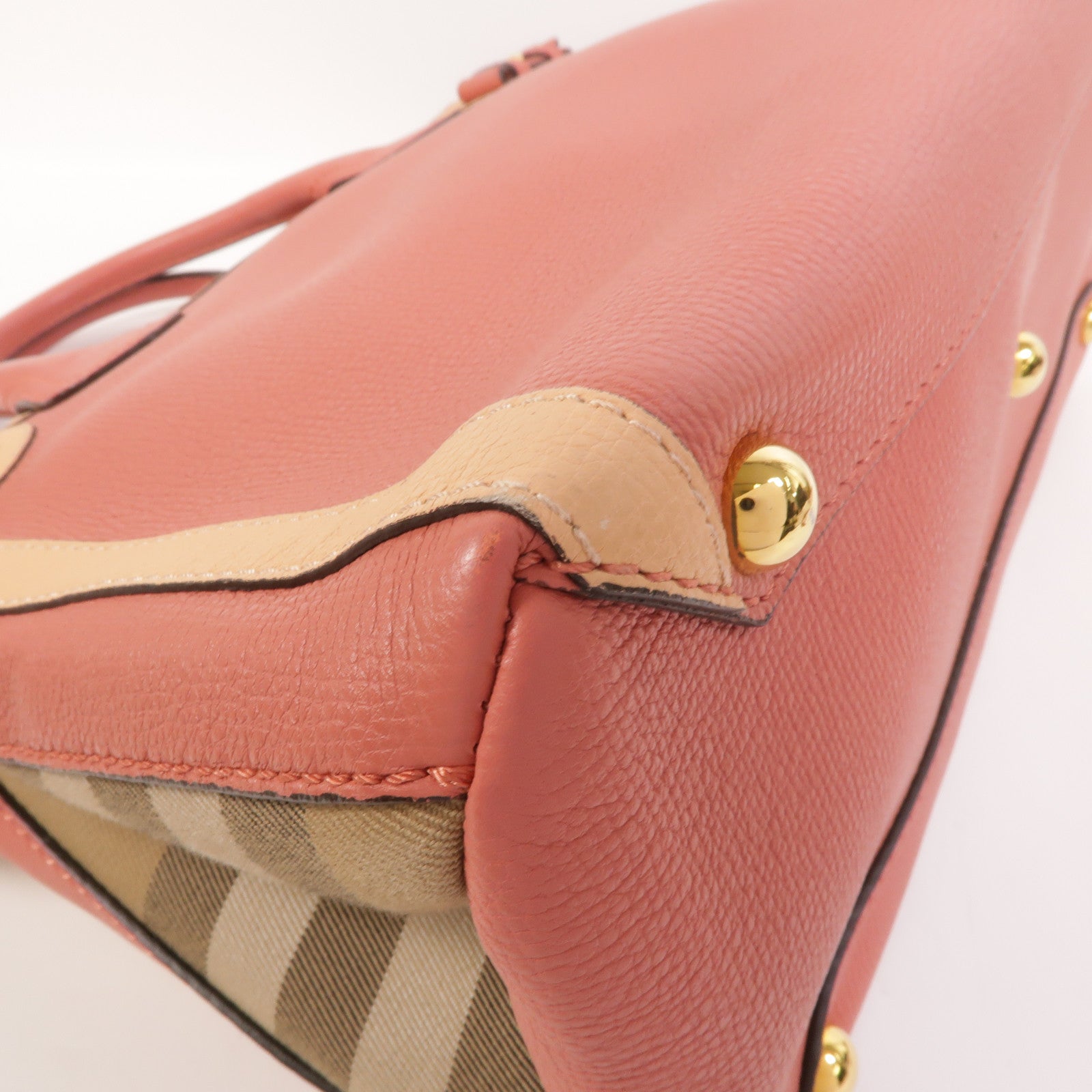 BURBERRY 牛皮皮革Banner Tote Medium手挽肩背兩用袋