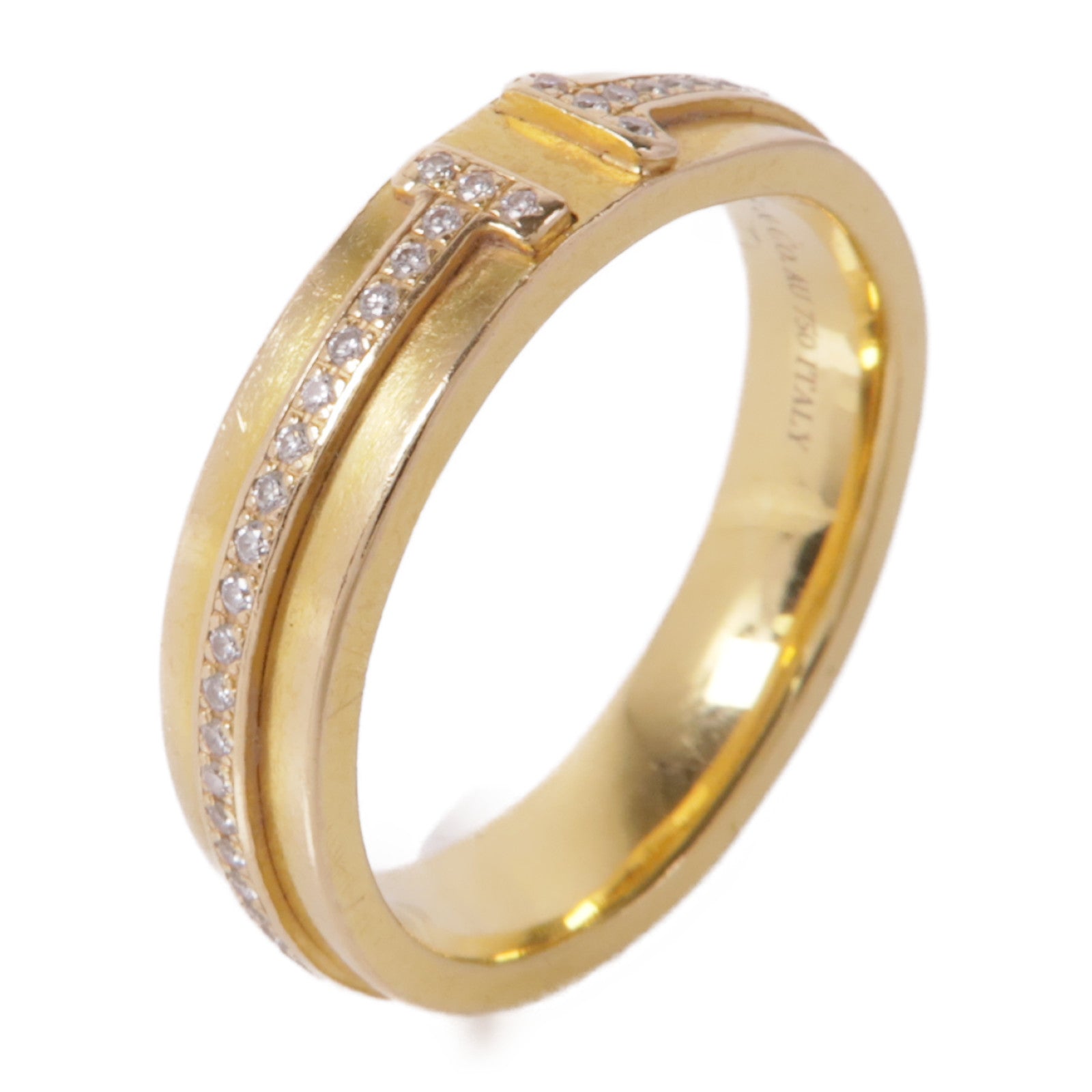 TIFFANY¡®CO T Narrow Dia Ring 60151366 18K Yellow Gold US#6