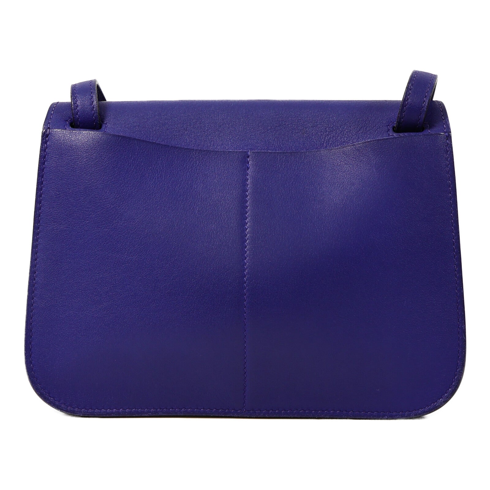 HERMES Swift皮革Mini Halzan手挽肩背兩用袋Bleu Electrique