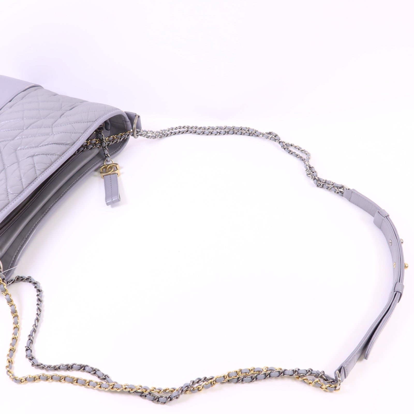 CHANEL 牛皮皮革Gabrielle Large鏈帶肩背袋
