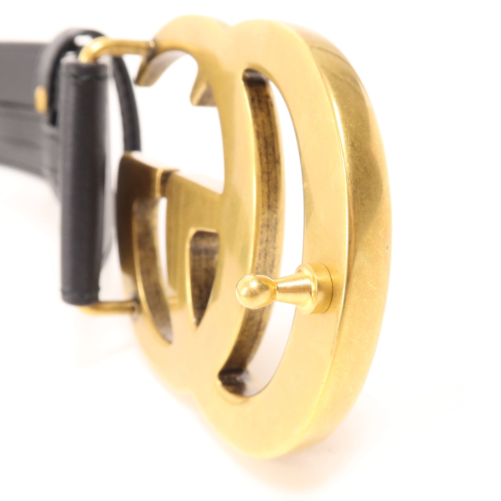 GUCCI 牛皮皮革Belt金扣皮帶