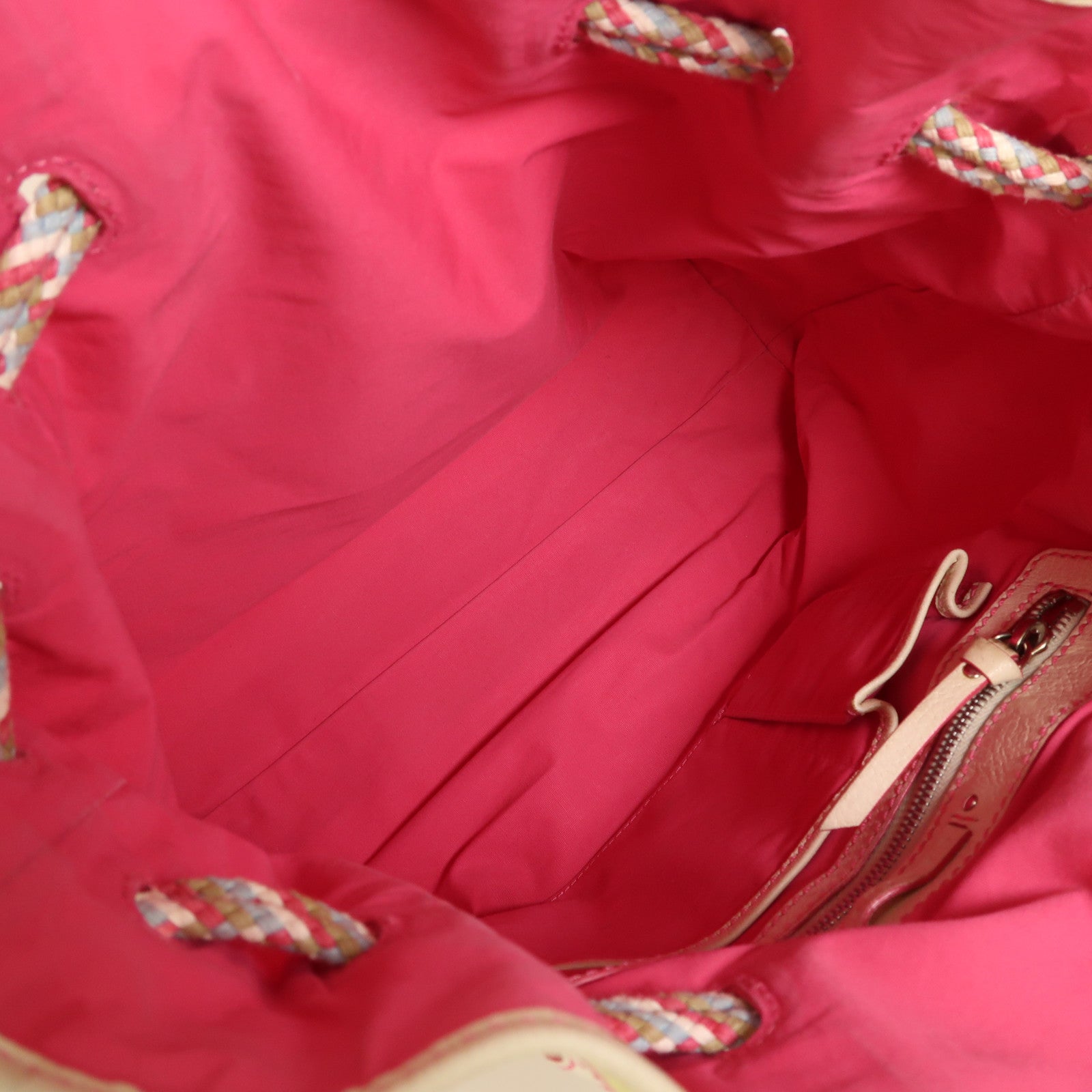 CELINE 帆布Macadam Tote銀扣肩背袋