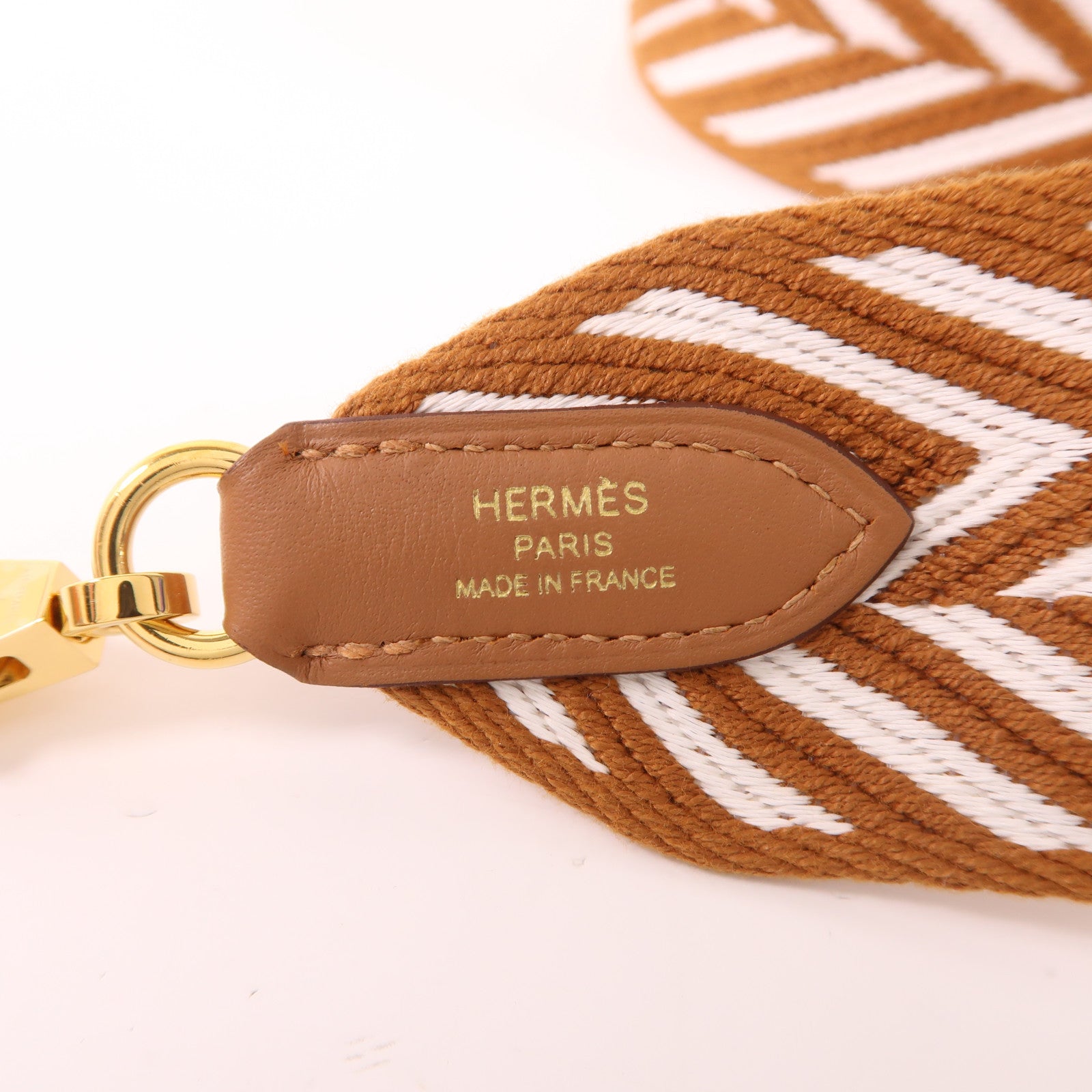 HERMES 帆布Shoulder Strap金扣肩背帶