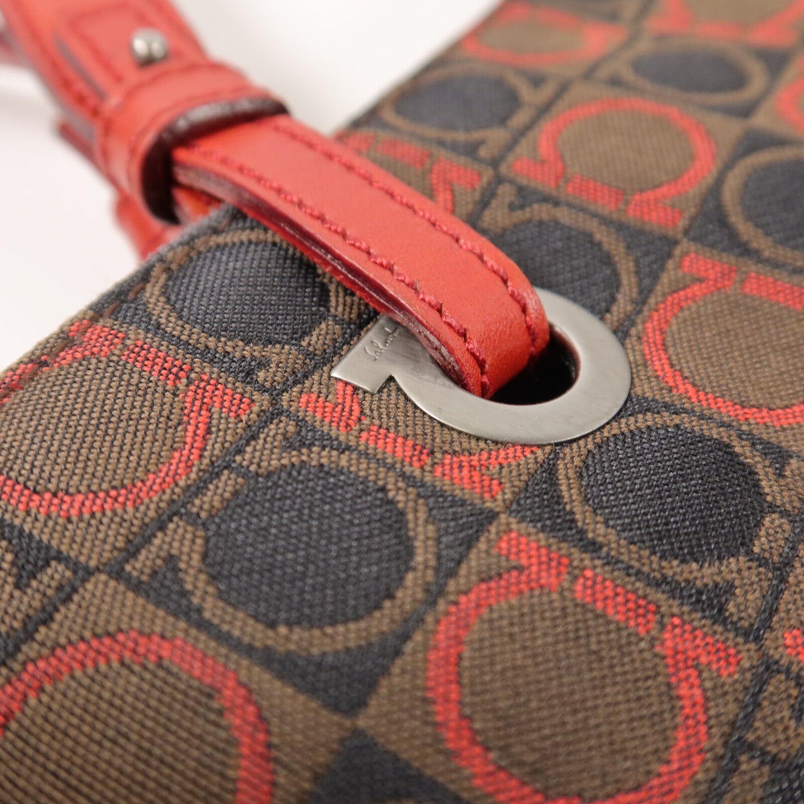 Salvatore Ferragamo 帆布Gancini Tote Bag手挽袋