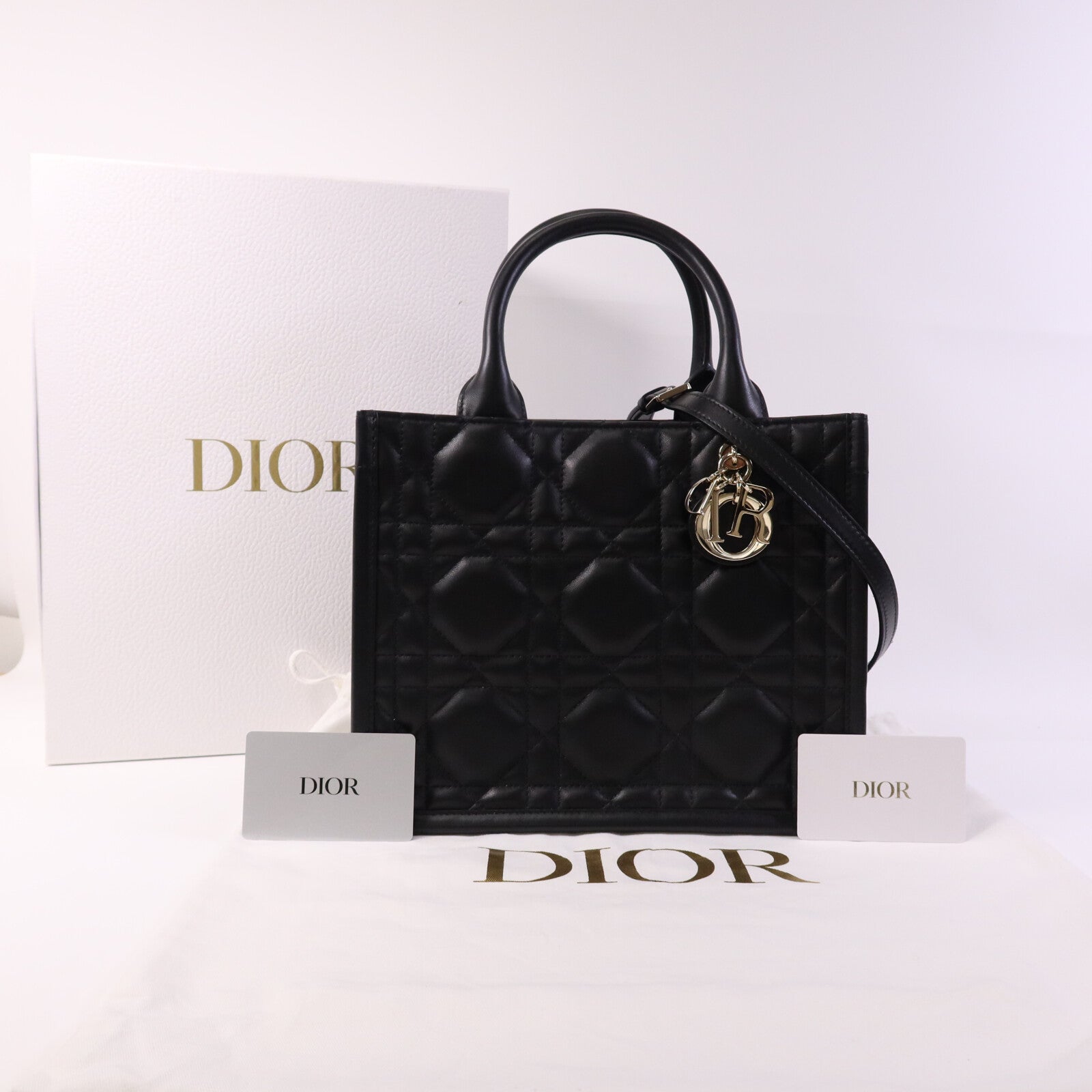Dior 牛皮皮革Book Tote Small金扣手挽肩背兩用袋