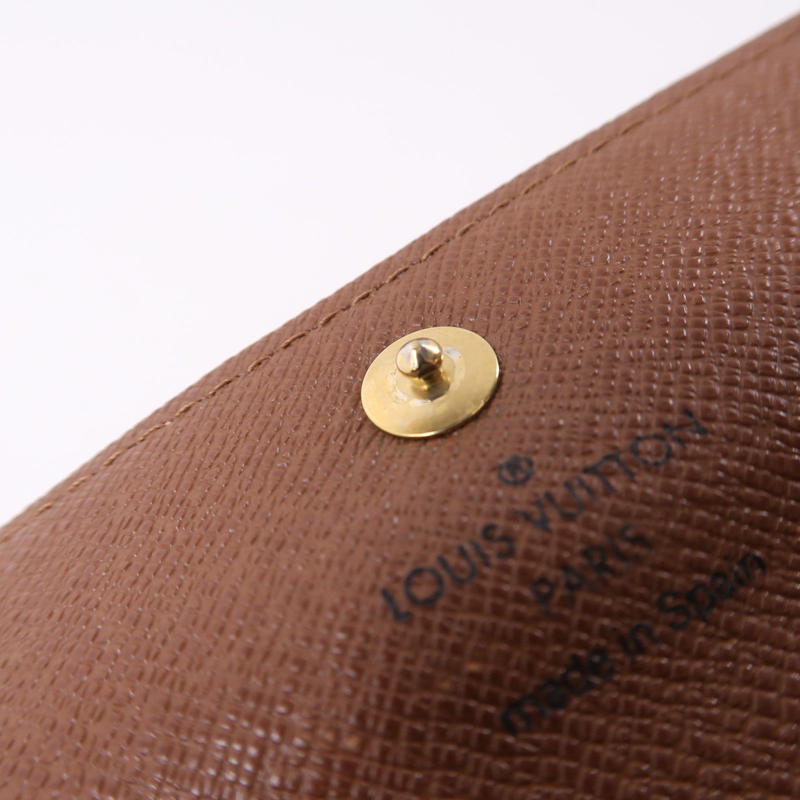 LOUIS VUITTON Monogram Portefeuille Alexandra金扣錢包啡色